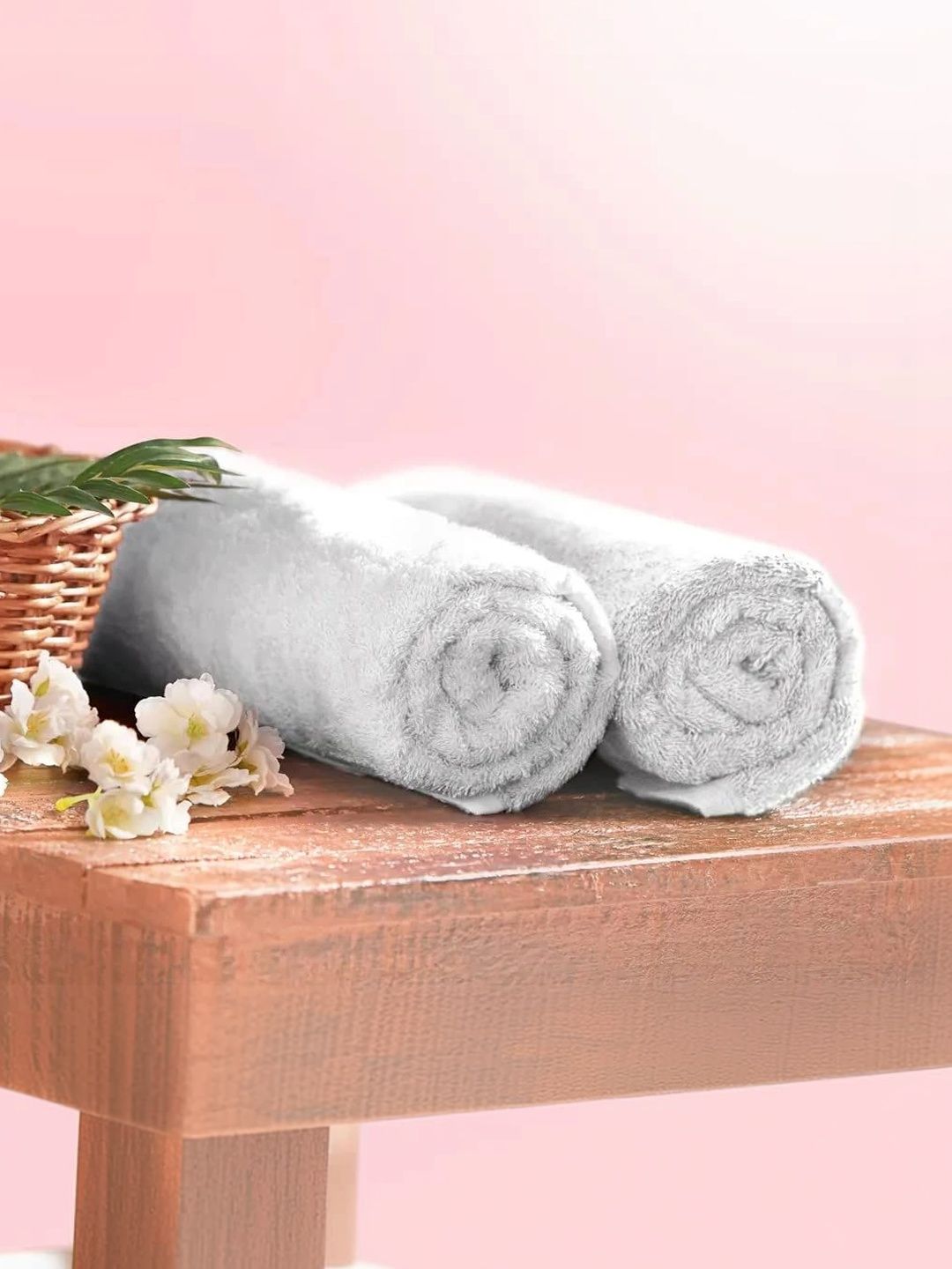 wakefit White 2 Terry Cotton 500 GSM Bath Towel-picture-8