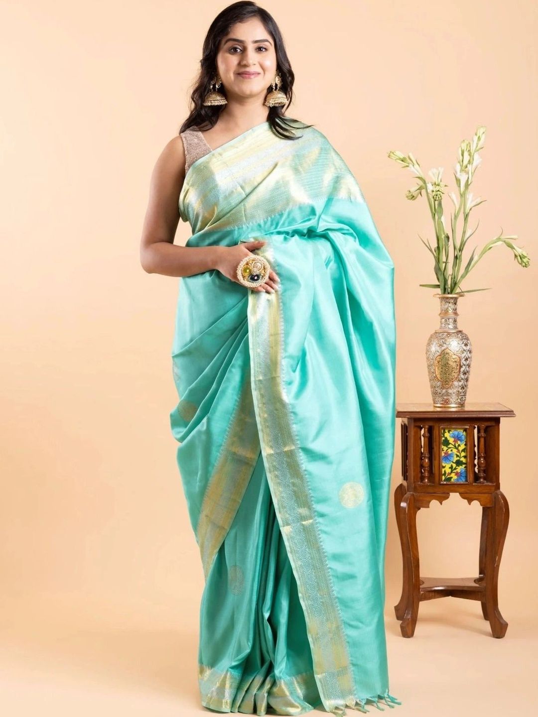 SUNDARI DESIGNS Woven Design Zari Art Silk Kanjeevaram Saree-picture-11