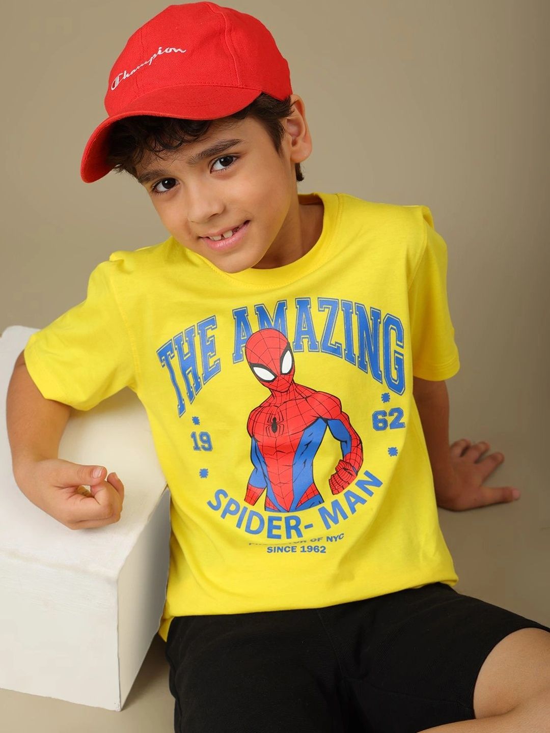 Kids Ville Boys Pack Of 2 Spiderman Printed Tshirt-picture-19