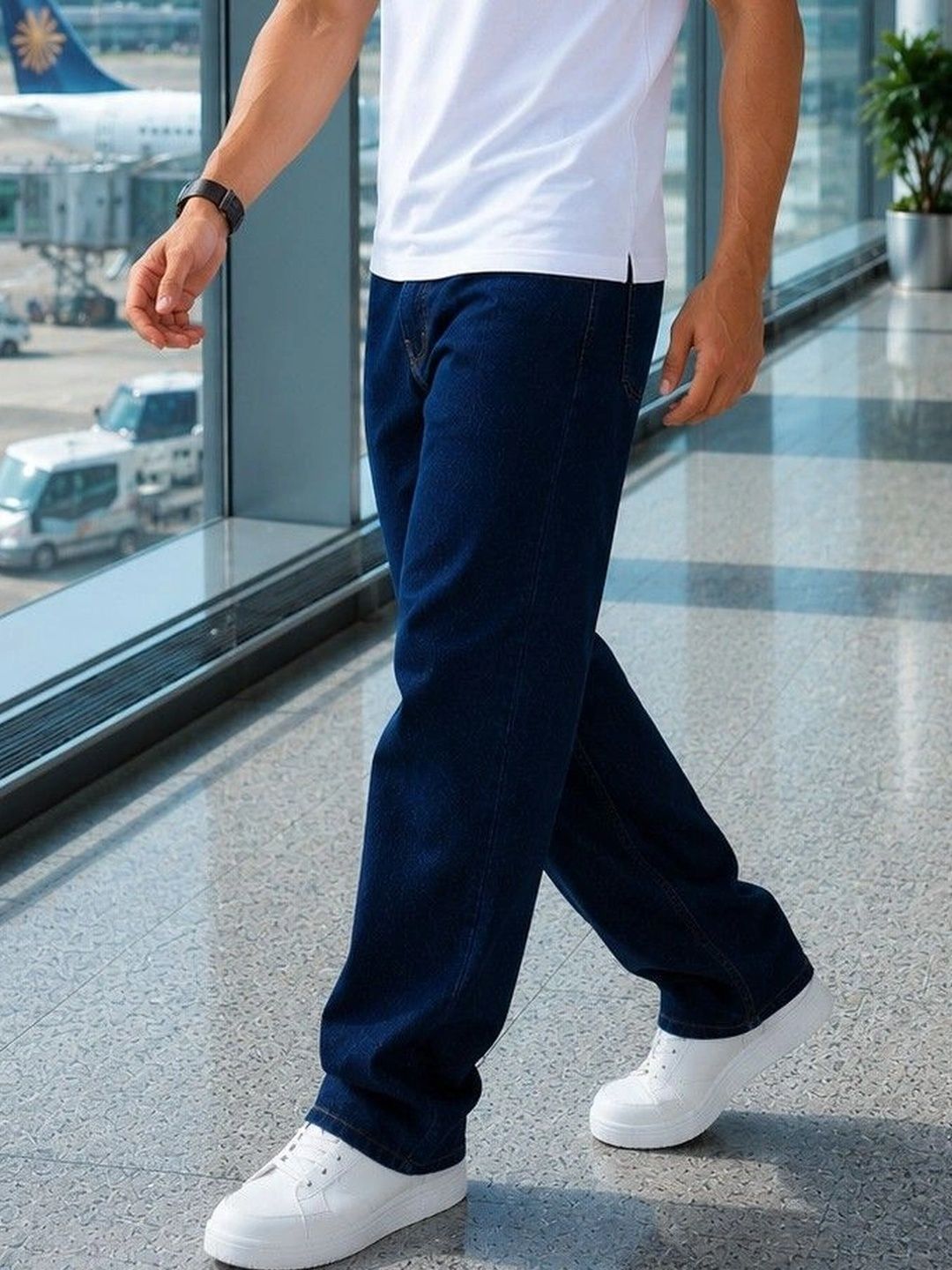 DENIMLOOK Men Relaxed Fit Mid-Rise Stretchable Jeans