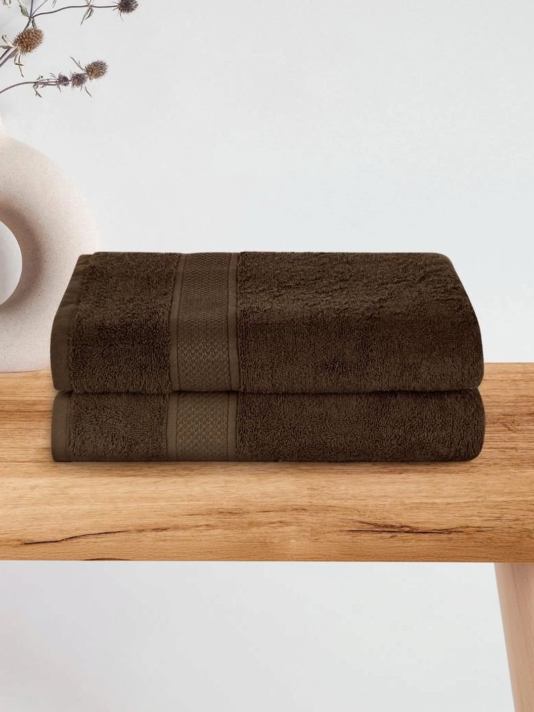 wakefit Brown 2 Terry Cotton 500 GSM Bath Towel-image-12
