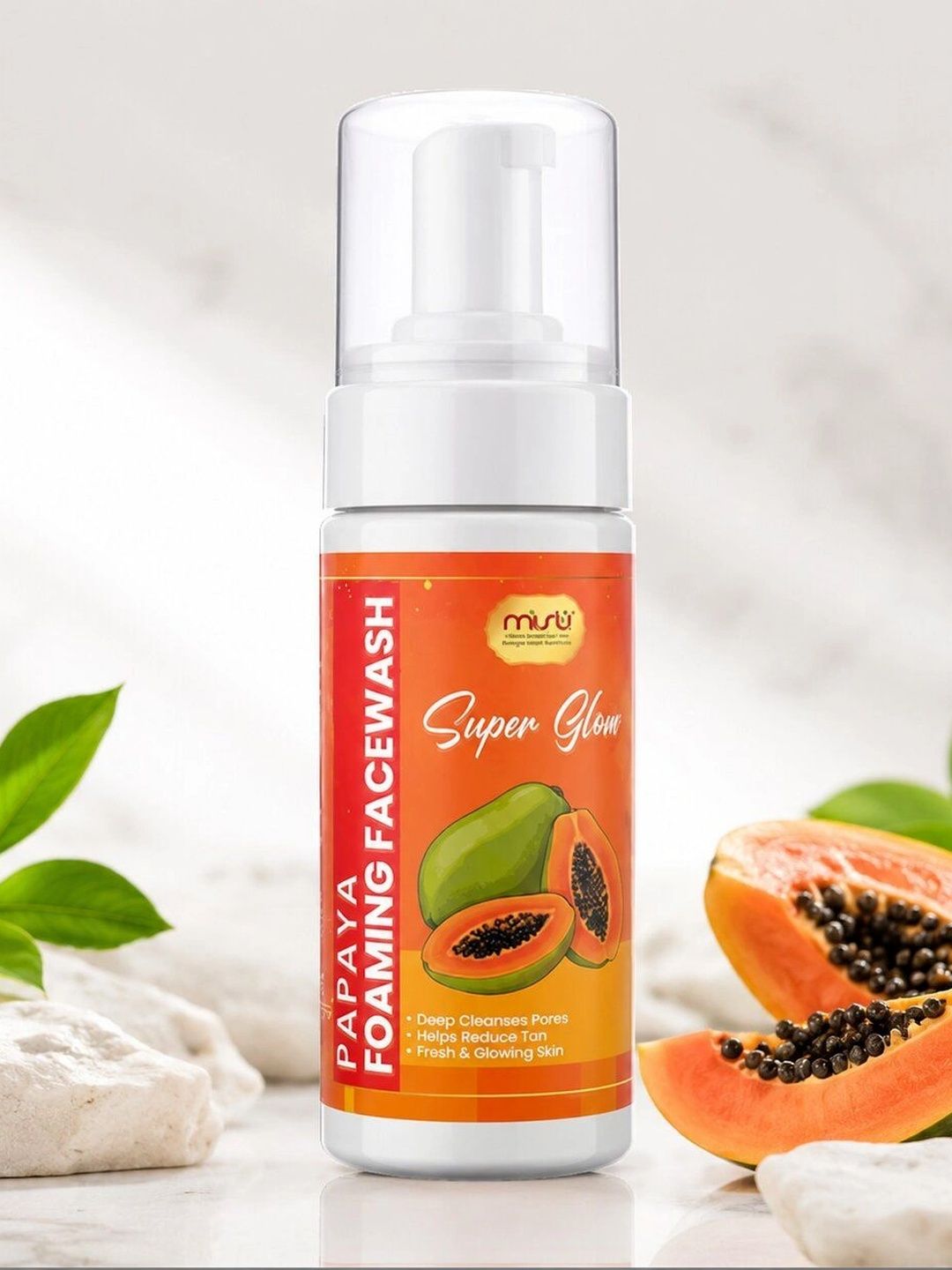 MISTI HERBAL REMEDIES PRIVATE LIMITED Set Of 2 Papaya Foaming Face Wash - 100 ml Each-image-31