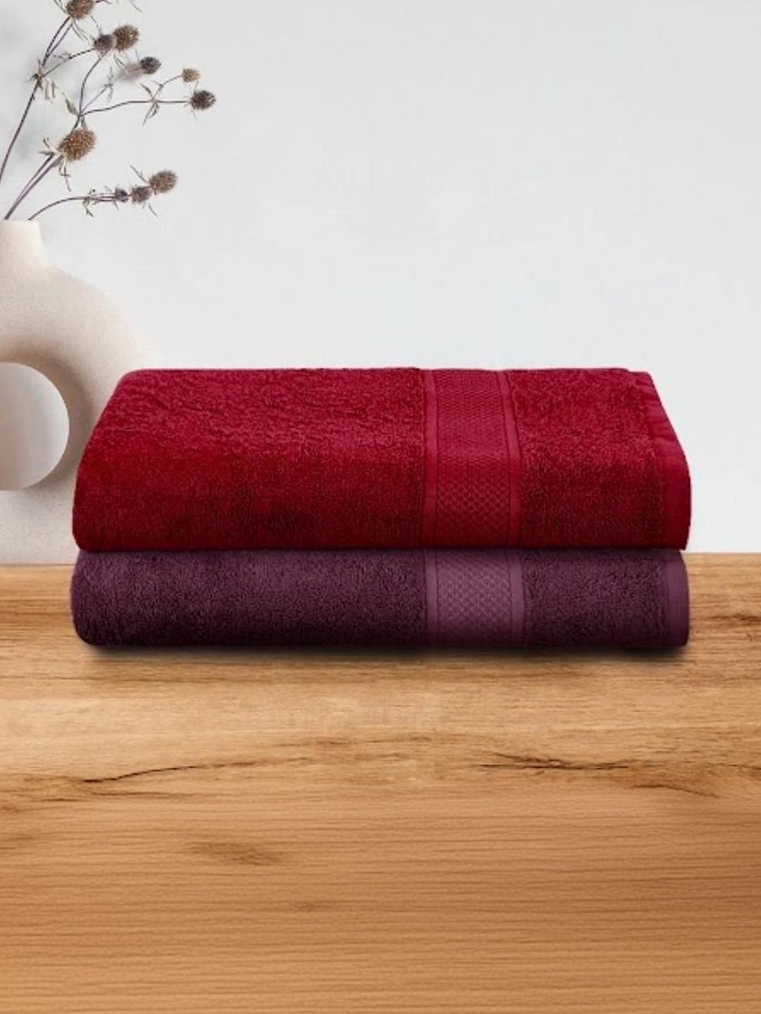 wakefit Red 2 Terry Cotton 500 GSM Bath Towel-image-21