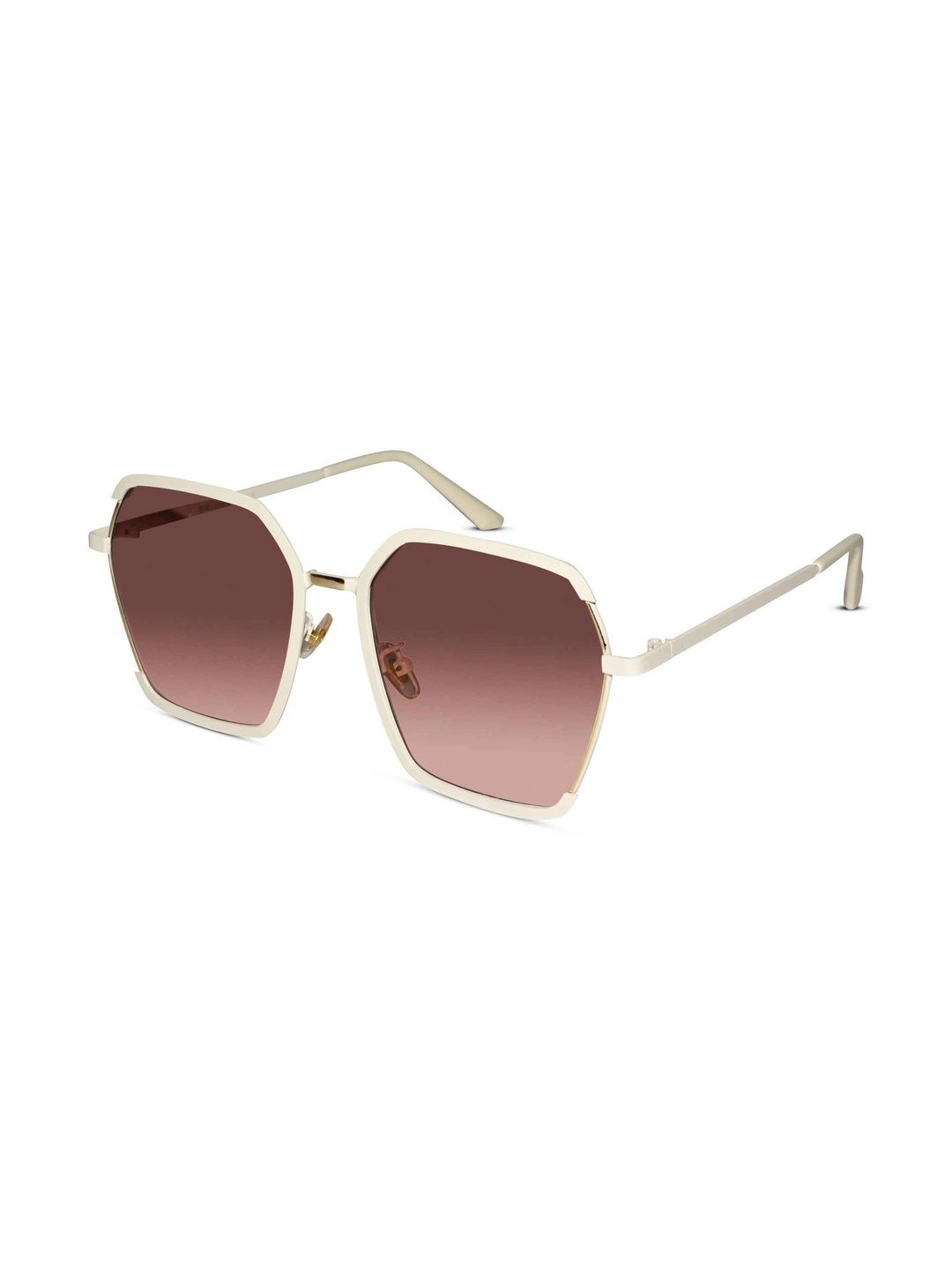 LensKandy Women Brown Lens & White Square Sunglasses with-picture-22