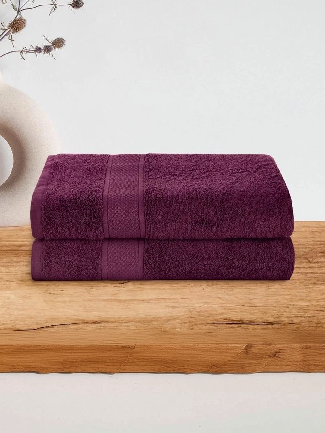 wakefit Purple 2 Terry Cotton 500 GSM Bath Towel-image-19