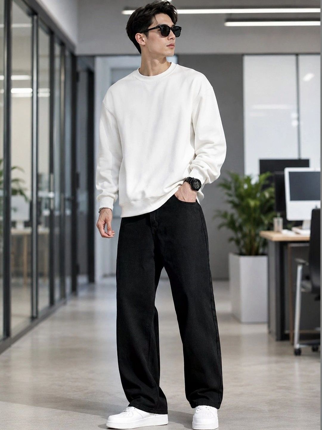 DENIMLOOK Men Relaxed Fit Mid-Rise Stretchable Jeans