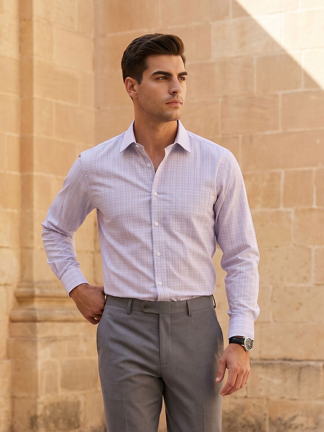INVICTUS Slim Fit Checked Formal Shirt-picture-41