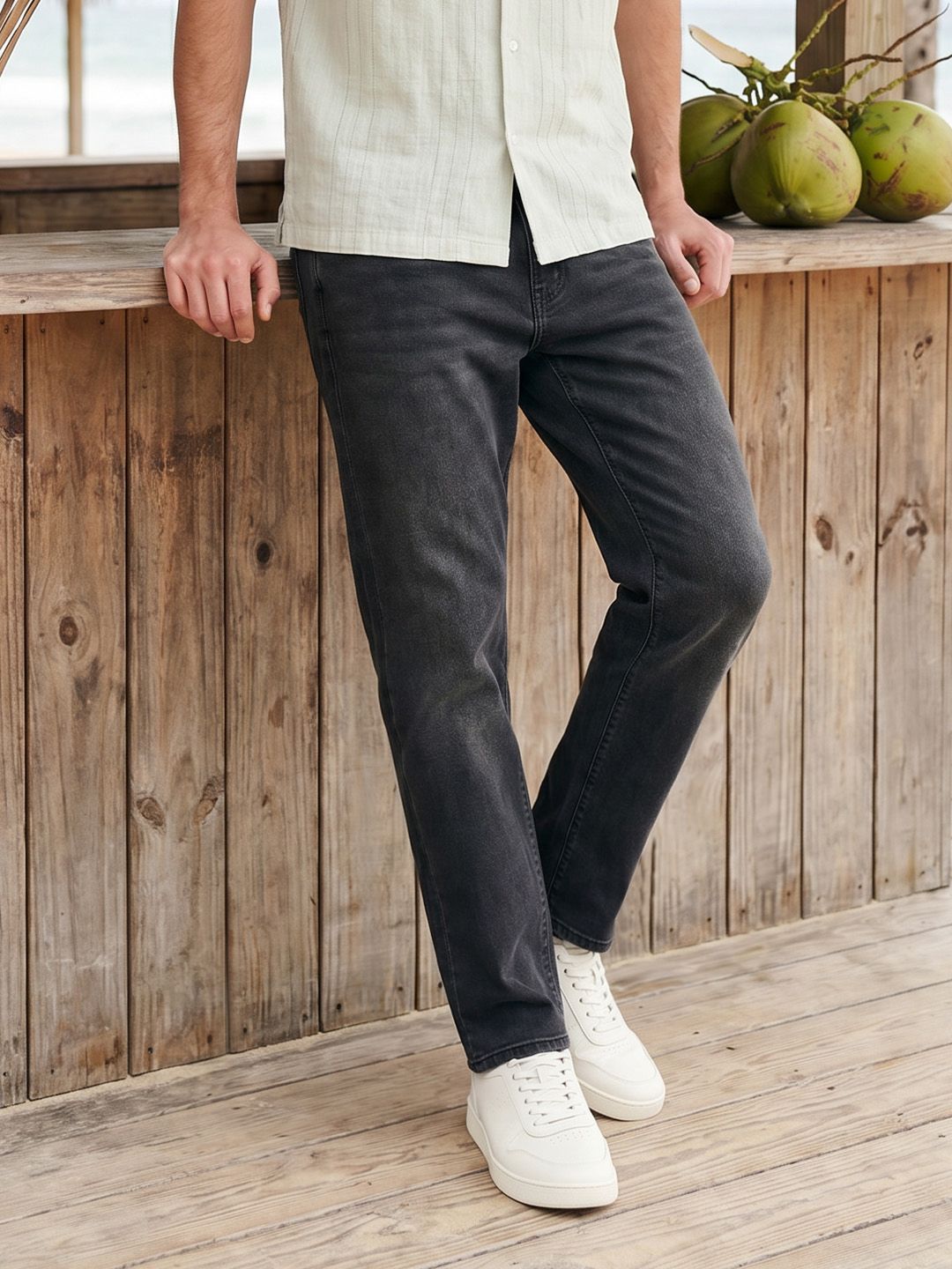 Mast & Harbour Men Slouchy Fit Stretchable Jeans