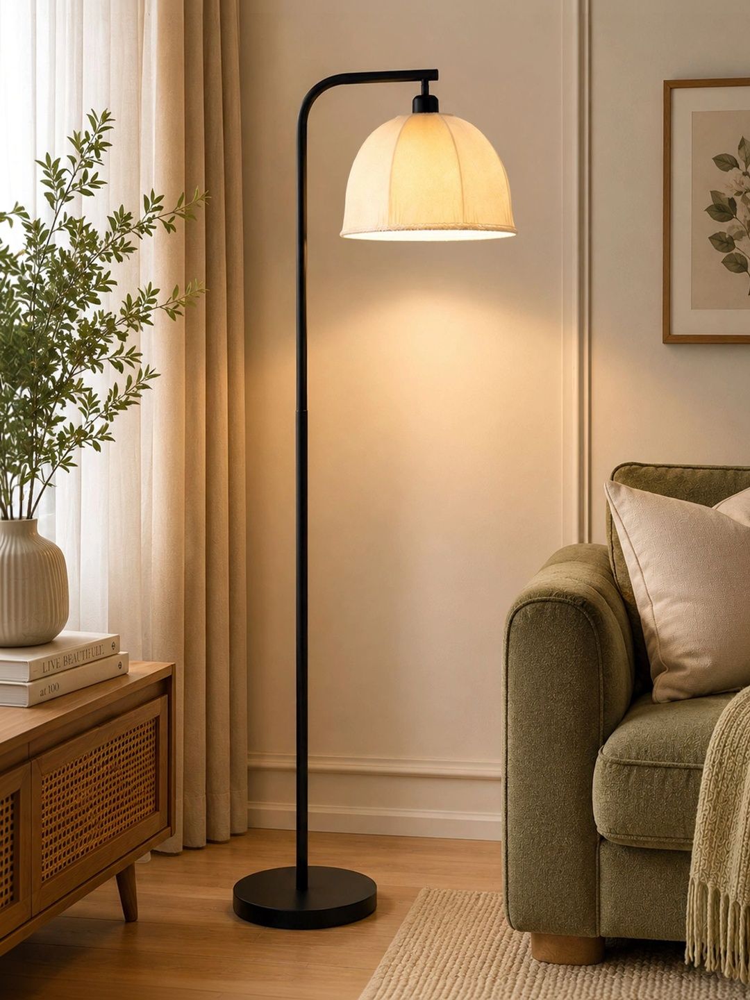 Glowhere Off White Metal Cylinder Floor Lamps-image-20