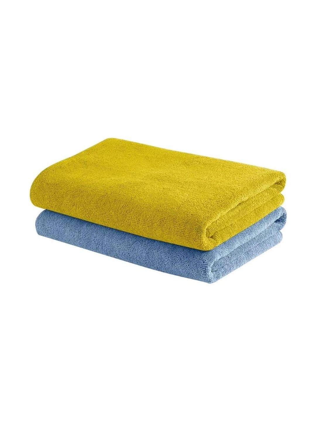wakefit Yellow & Blue 2 350 GSM Bath Towel-image-40