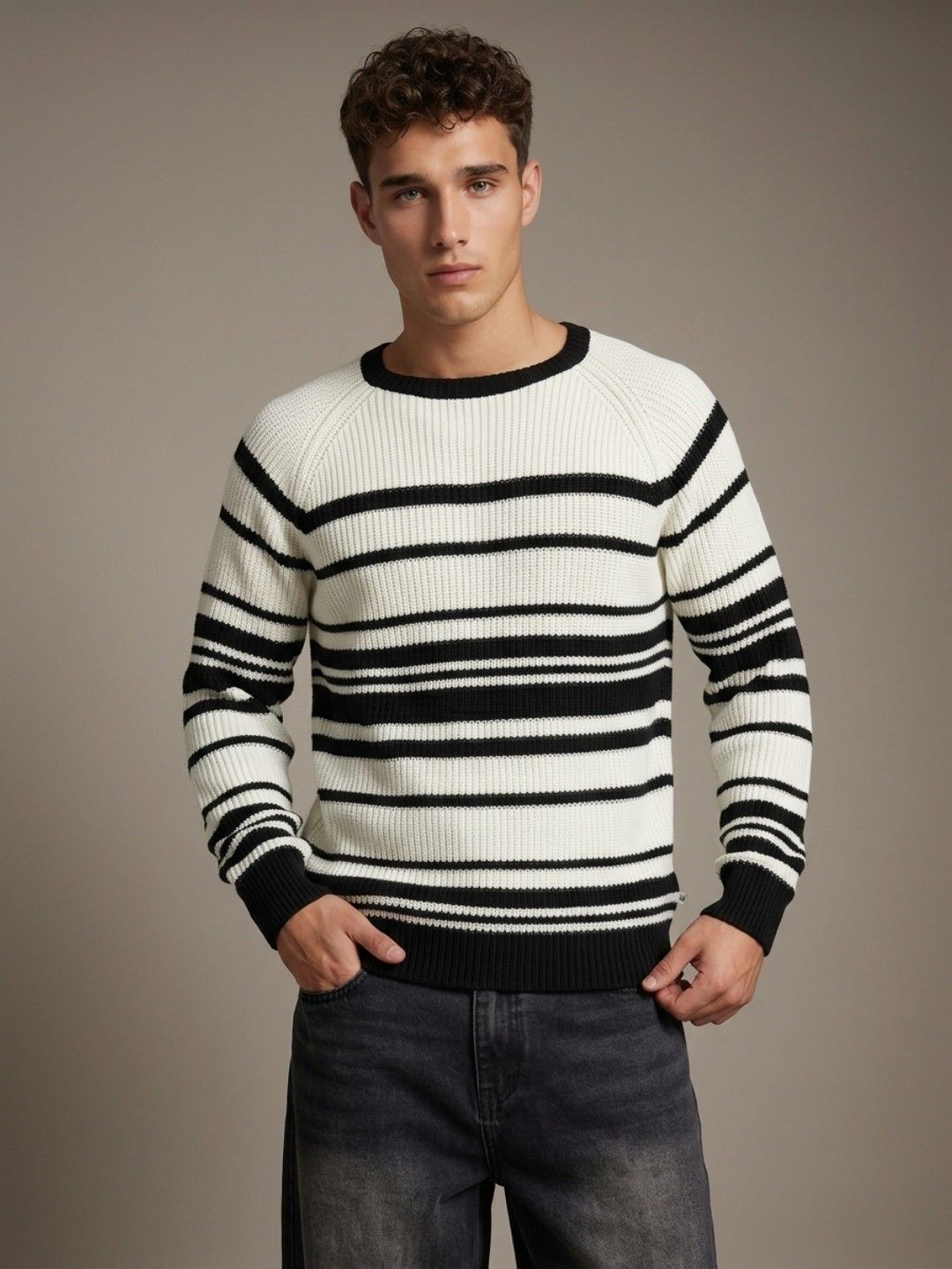 glitchez Striped Knitted Pullover-picture-16