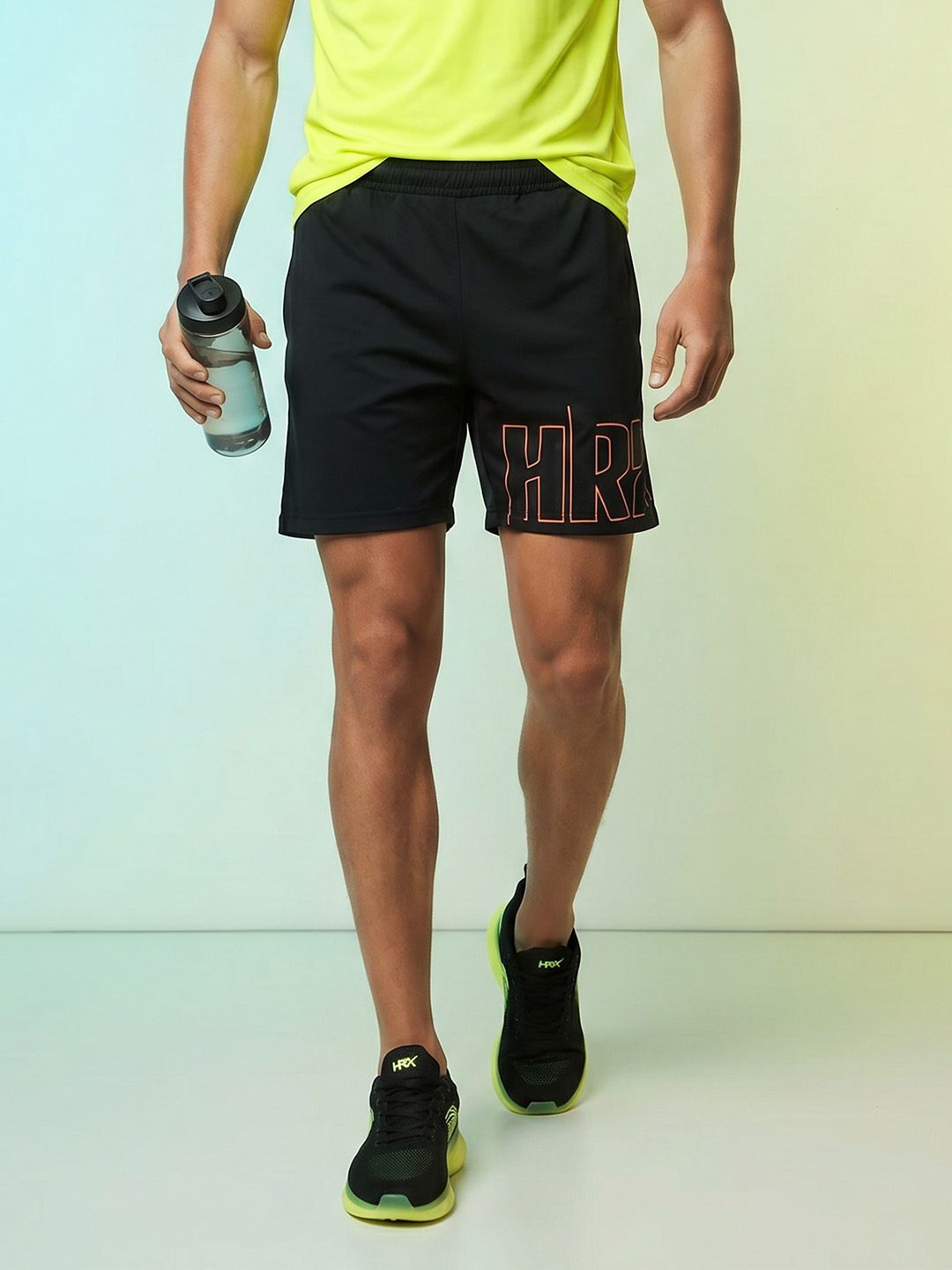 HRX by Hrithik Roshan Men Typography Printed Training Sports Shorts-picture-46