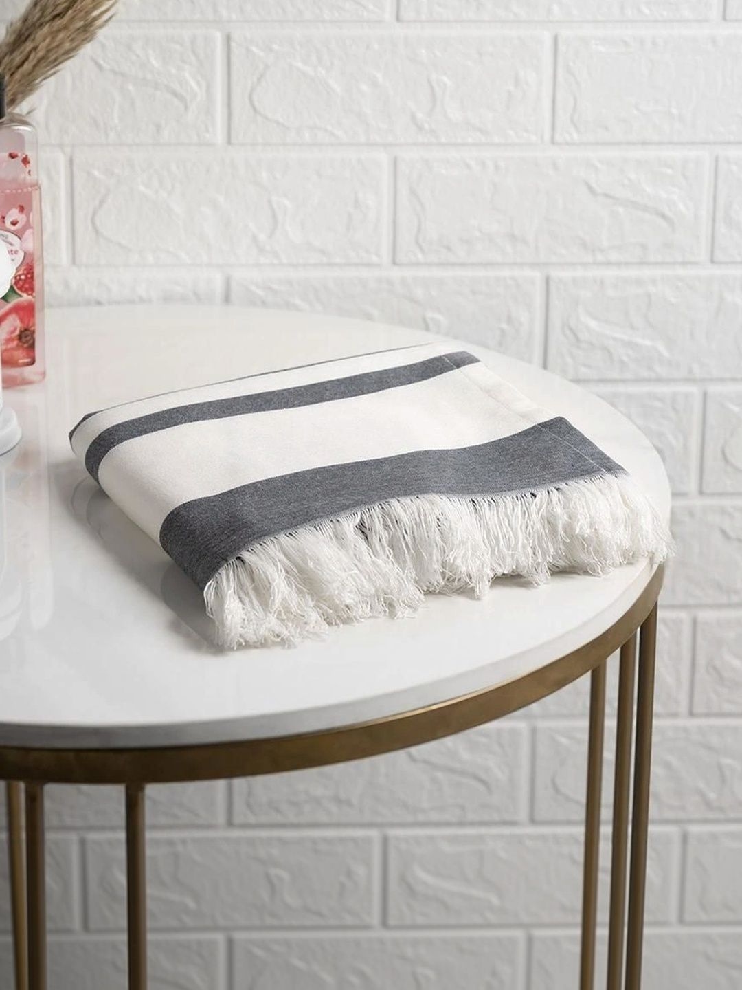 wakefit Blue & Grey 1 Striped Bamboo 200 GSM Bath Towel-picture-49