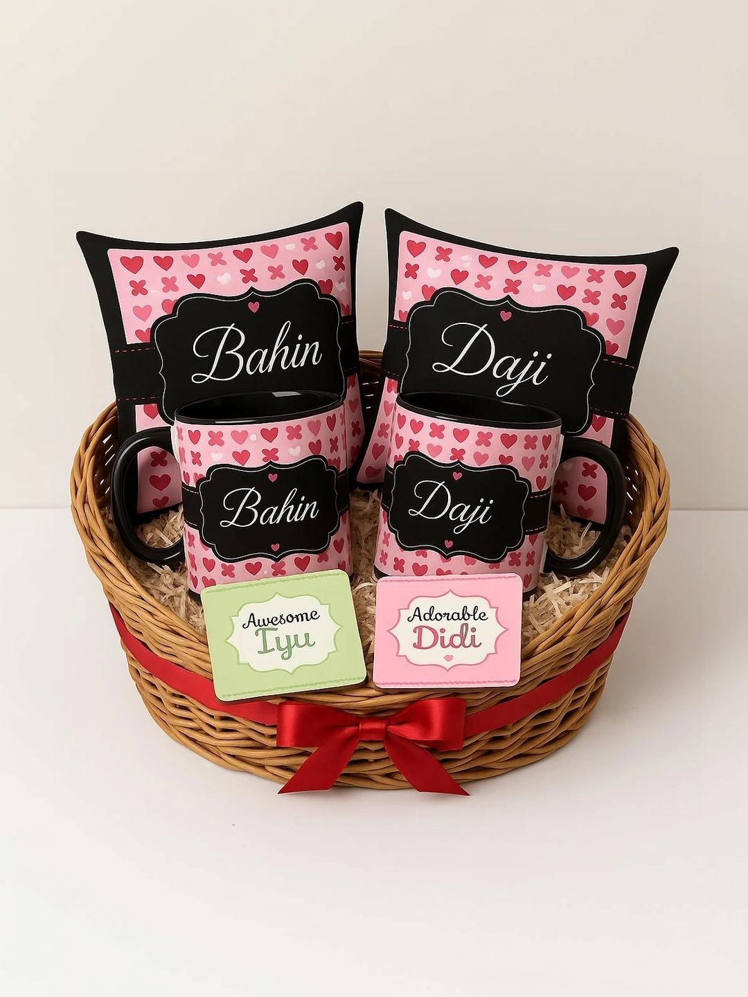 THEYAYACAFE 6-Pieces Pink & Green Printed Home Gift Sets-picture-11