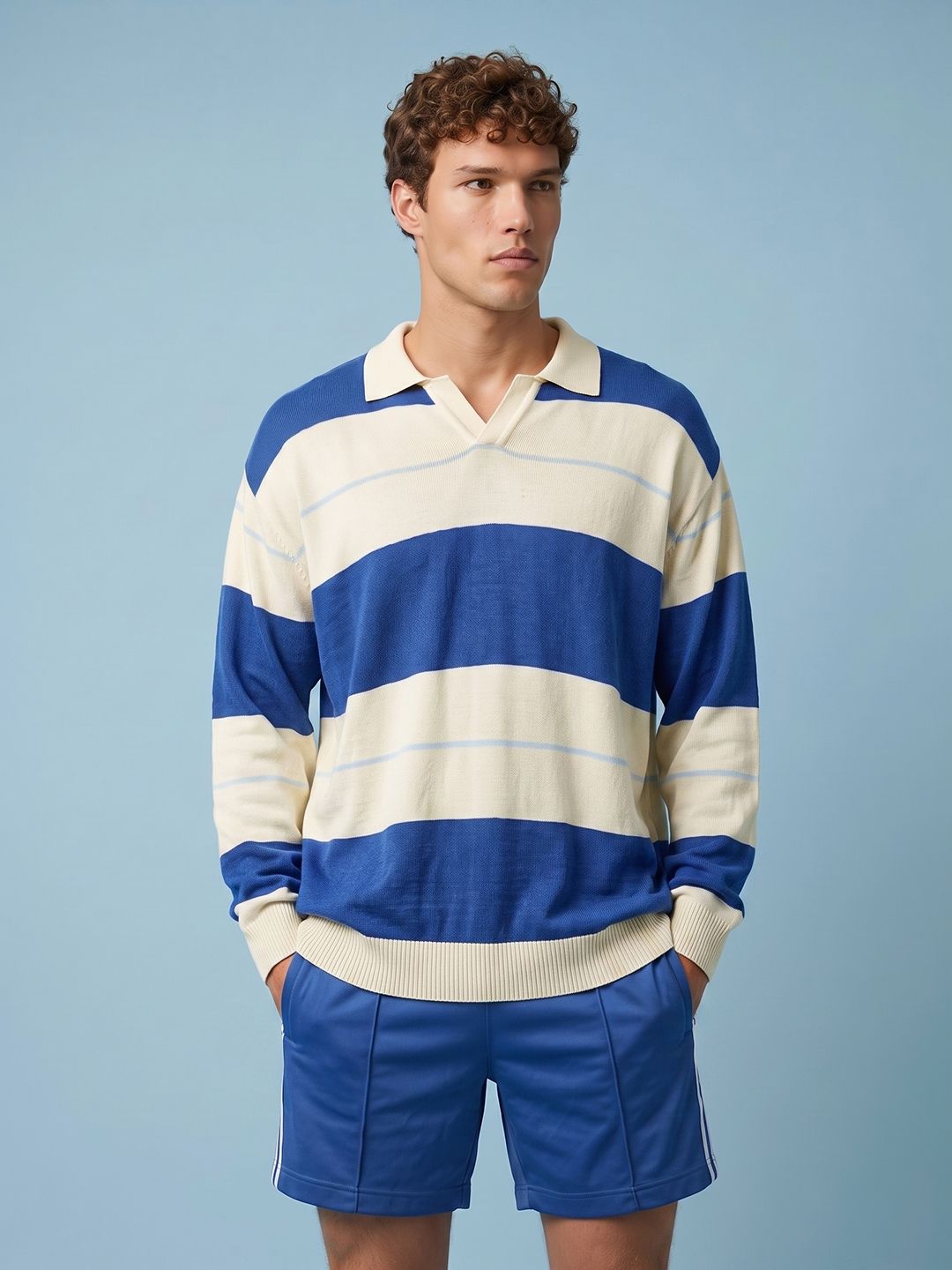 SPORT STREET by glitchez Colourblocked Knitted Pullover-picture-45
