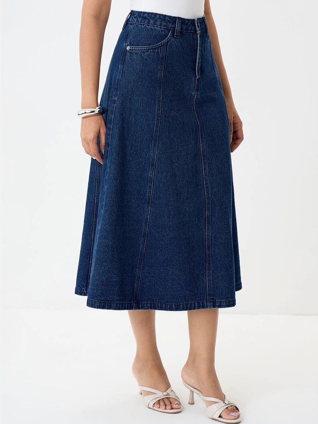 FEMMELLA Women Cotton Midi A-Line Skirt-picture-35