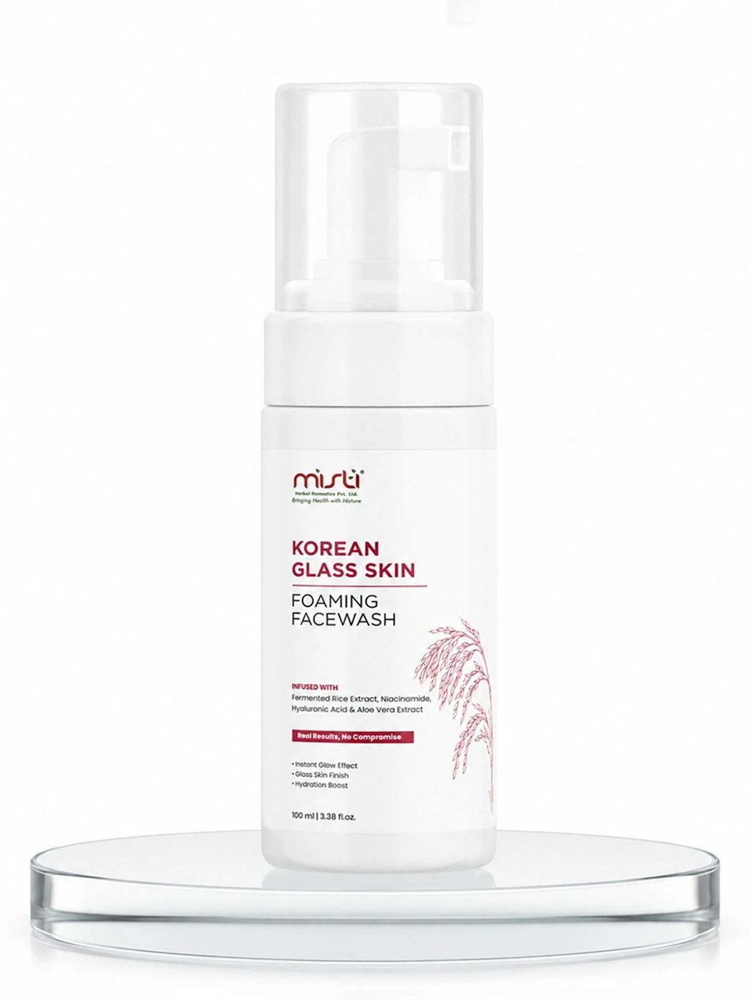 MISTI HERBAL REMEDIES PRIVATE LIMITED Glass Skin Foaming Face Wash - 100 ml-image-29