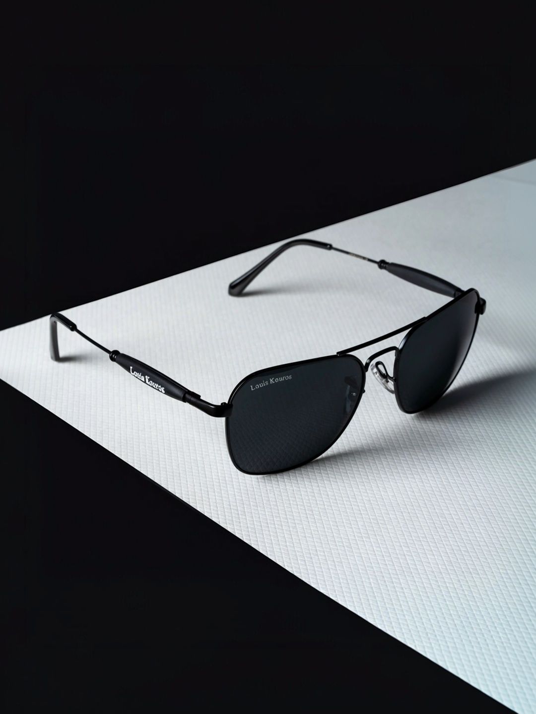 LOUIS KOUROS Unisex Black Lens & Black Wayfarer Sunglasses with-picture-34