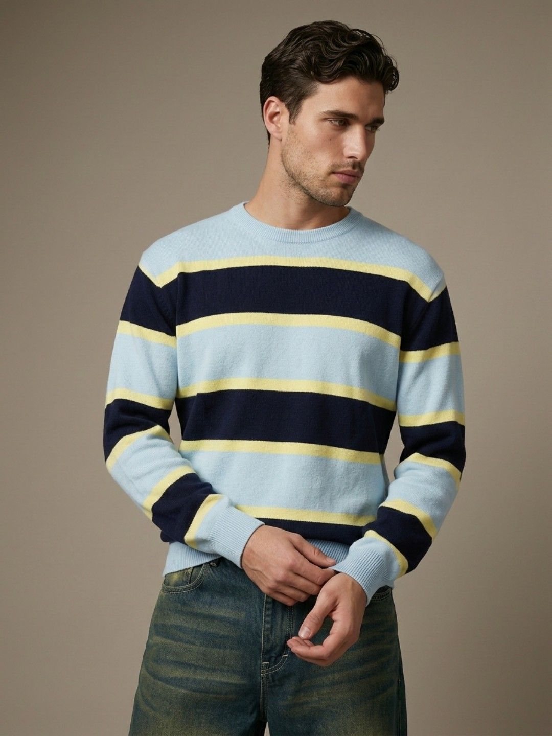 glitchez Striped Knitted Pullover-picture-13