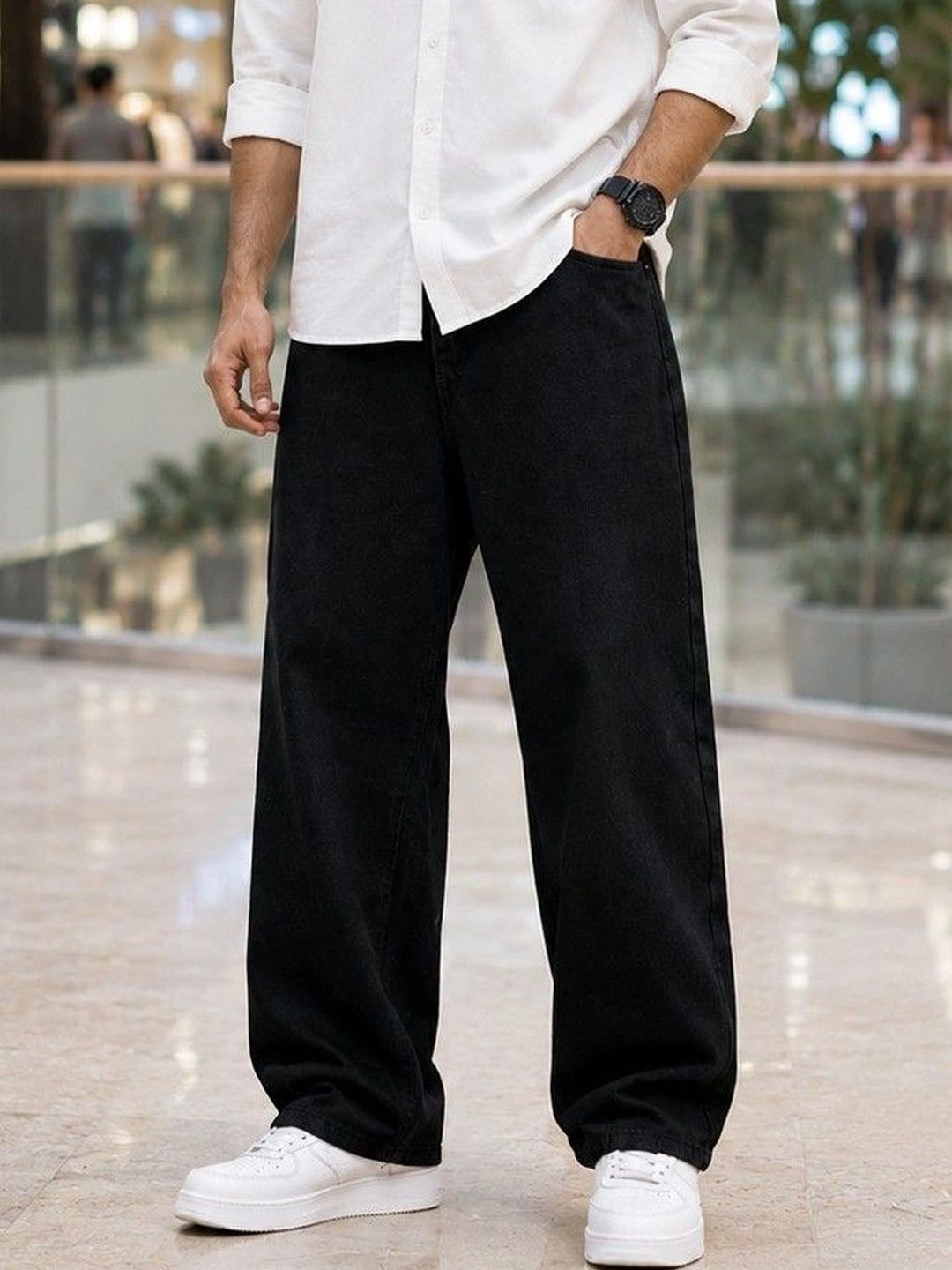 DENIMLOOK Men Straight Fit Mid-Rise Stretchable Jeans