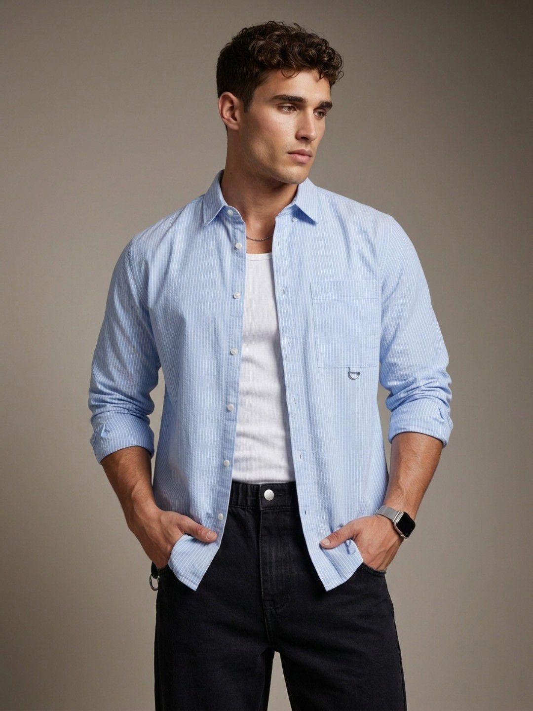 glitchez Striped Casual Shirt-picture-35