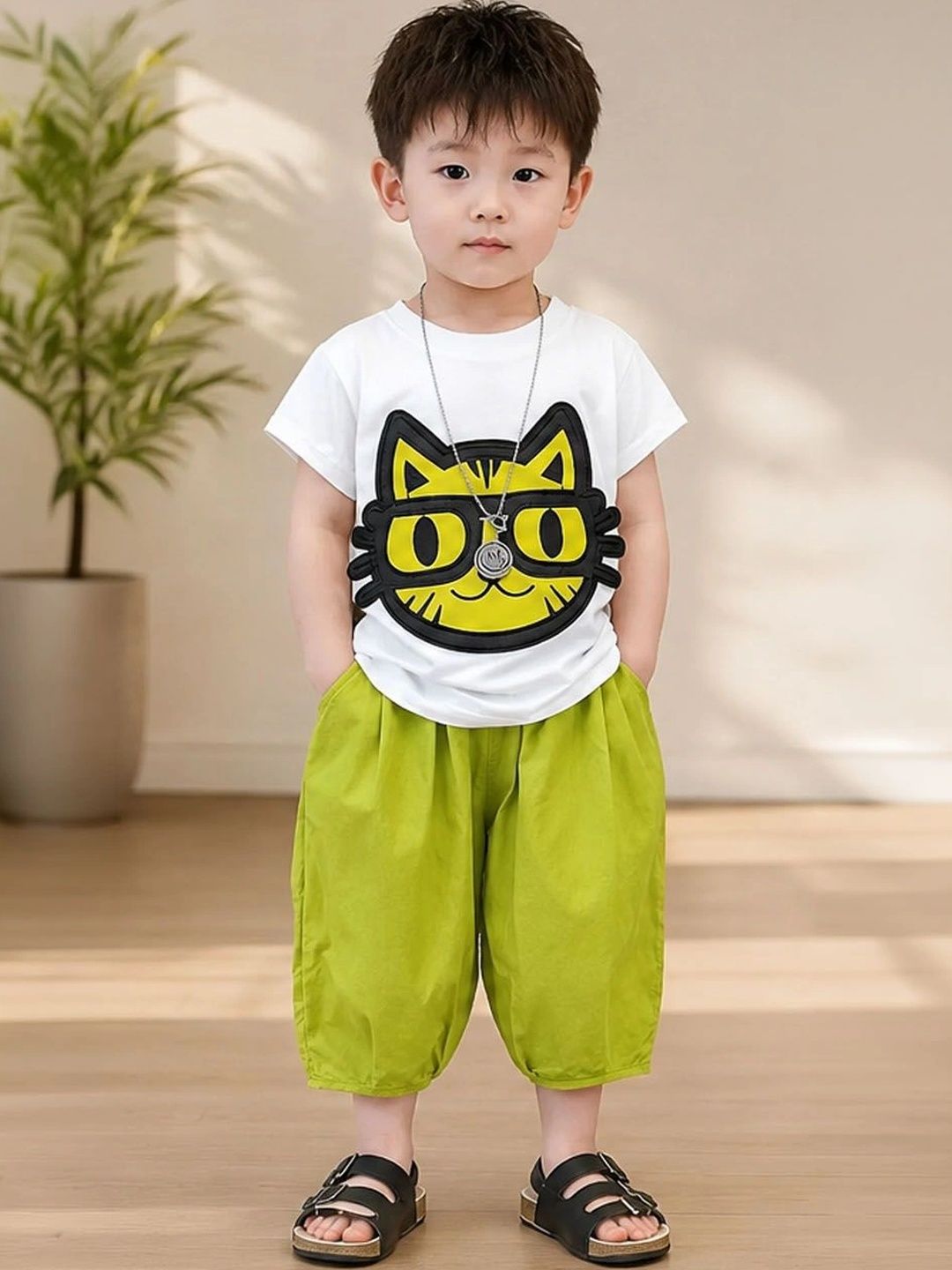 Xsole Boys Printed T-shirt with Dhoti Pants-picture-1