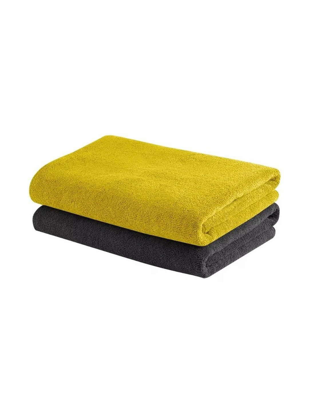 wakefit Yellow & Grey 2 350 GSM Bath Towel-picture-7