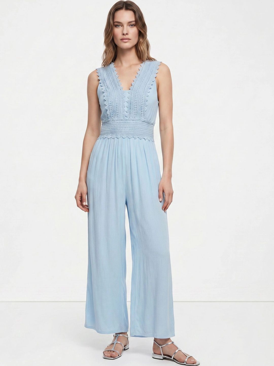 COVER STORY Basic Jumpsuit with Lace Inserts-picture-15