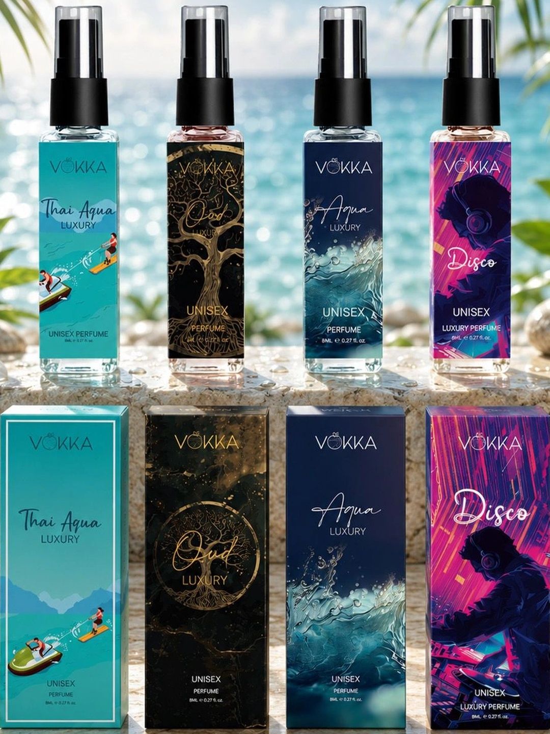 VOKKA Set Of 4 Thai Aqua Oud Aqua & Disco Long Lasting Eau De Parfum - 8 ml Each-picture-50