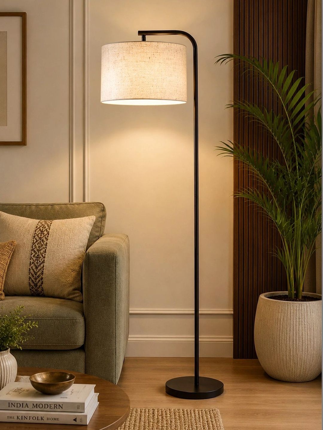 Glowhere Off White Metal Cylinder Floor Lamps-image-21