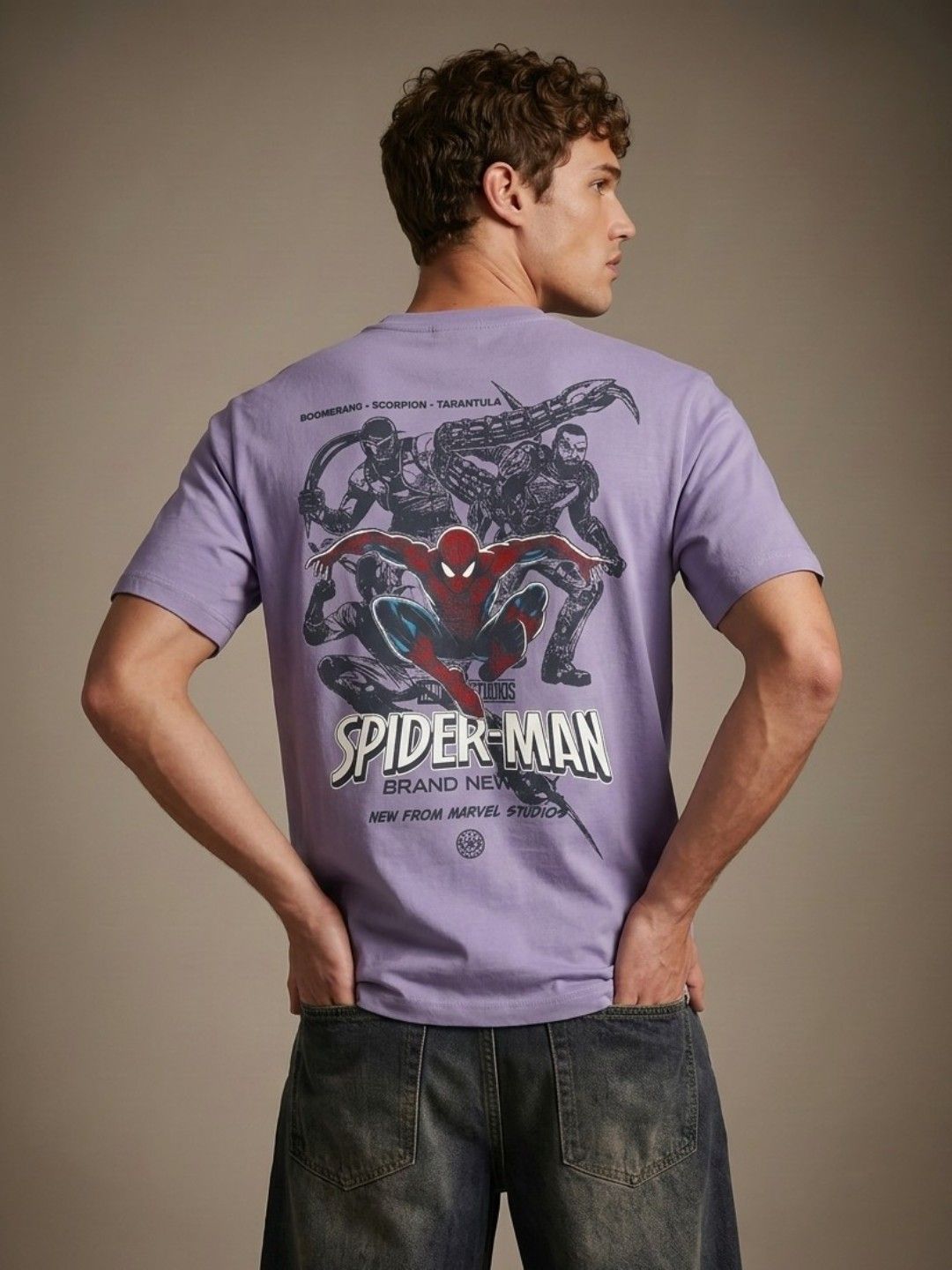 glitchez Spider Man Printed Relaxed Fit T-shirt-picture-48