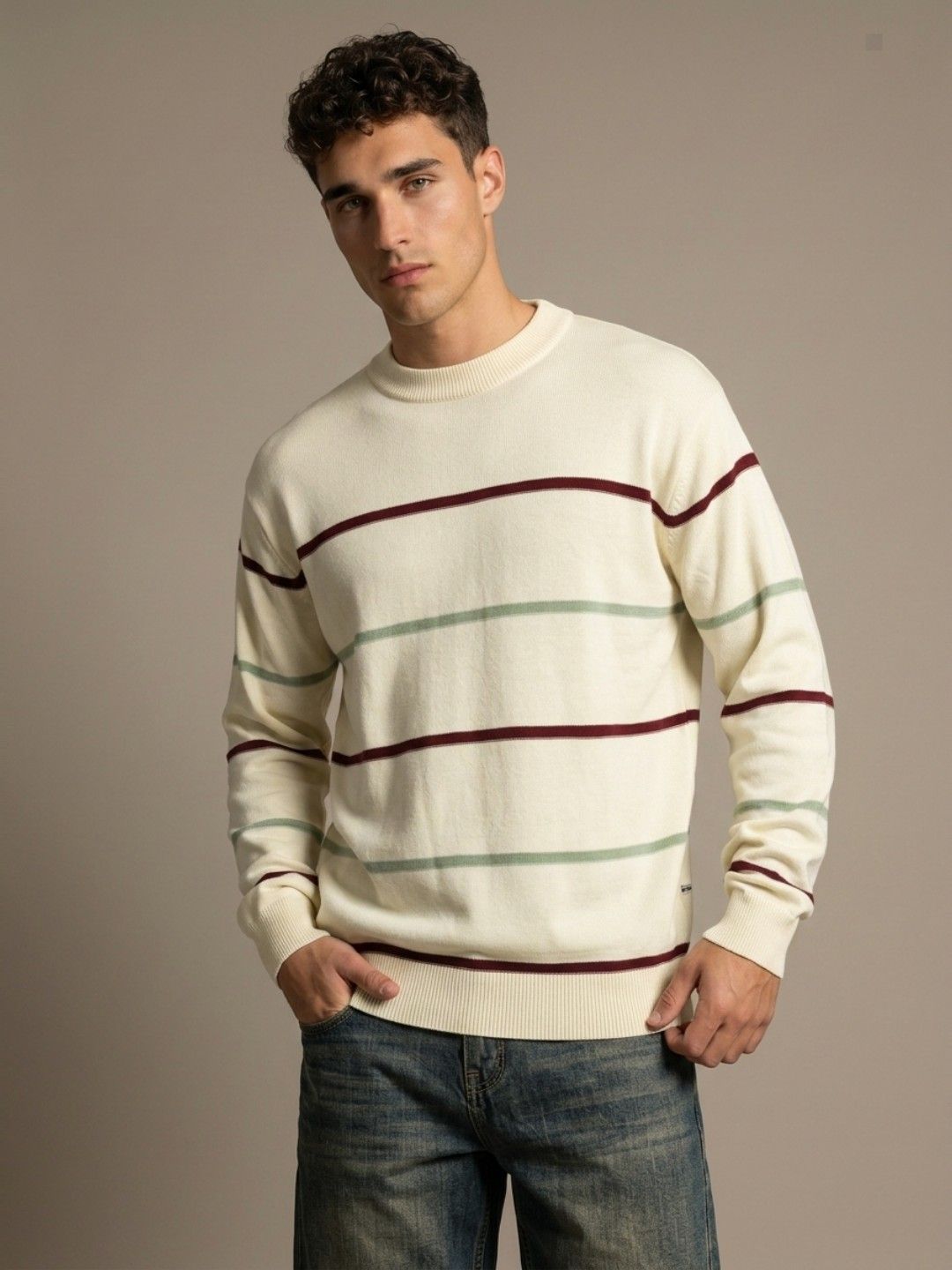 glitchez Striped Knitted Pullover-picture-14
