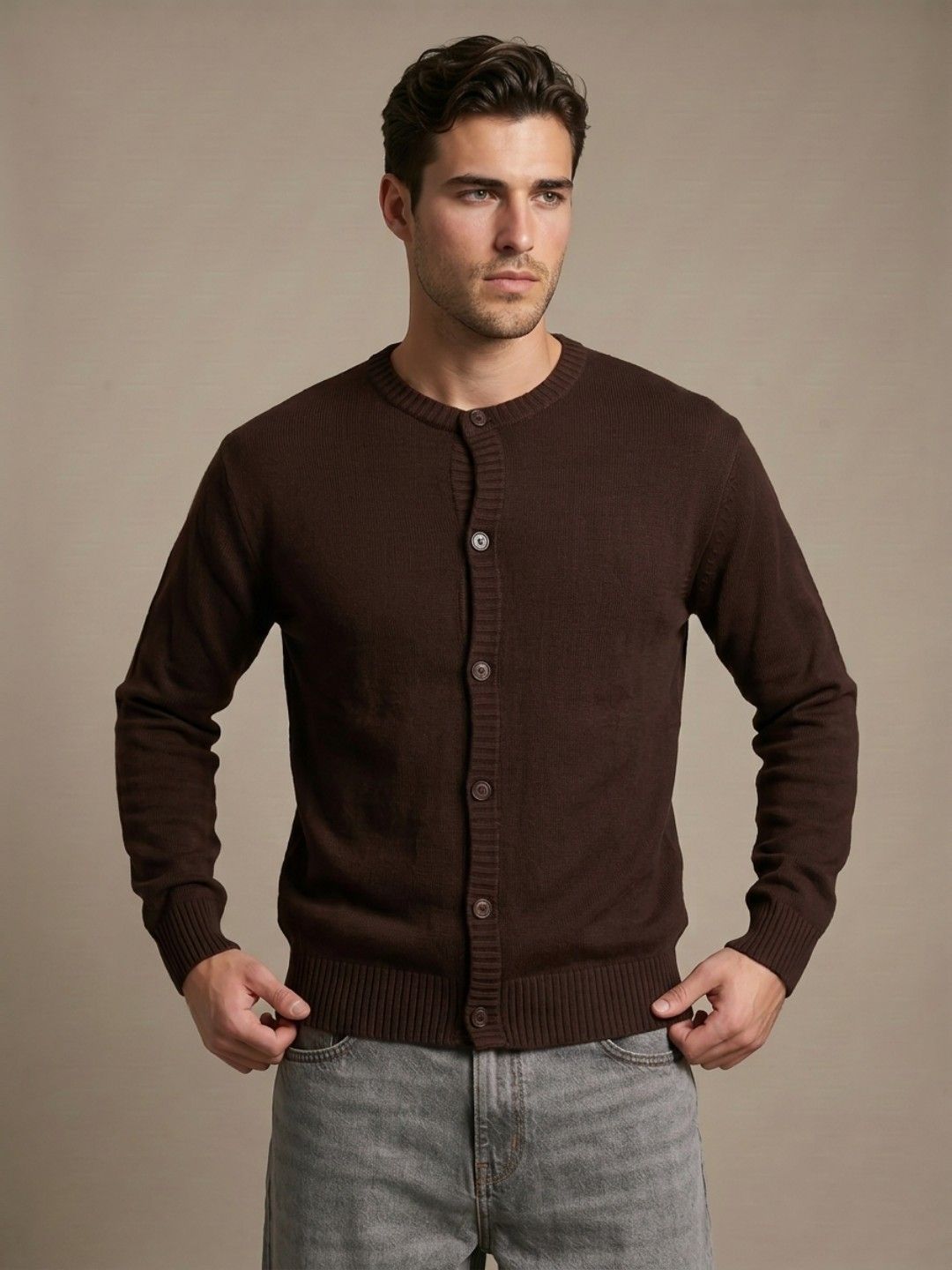 glitchez Round Neck Knitted Sweater-picture-36