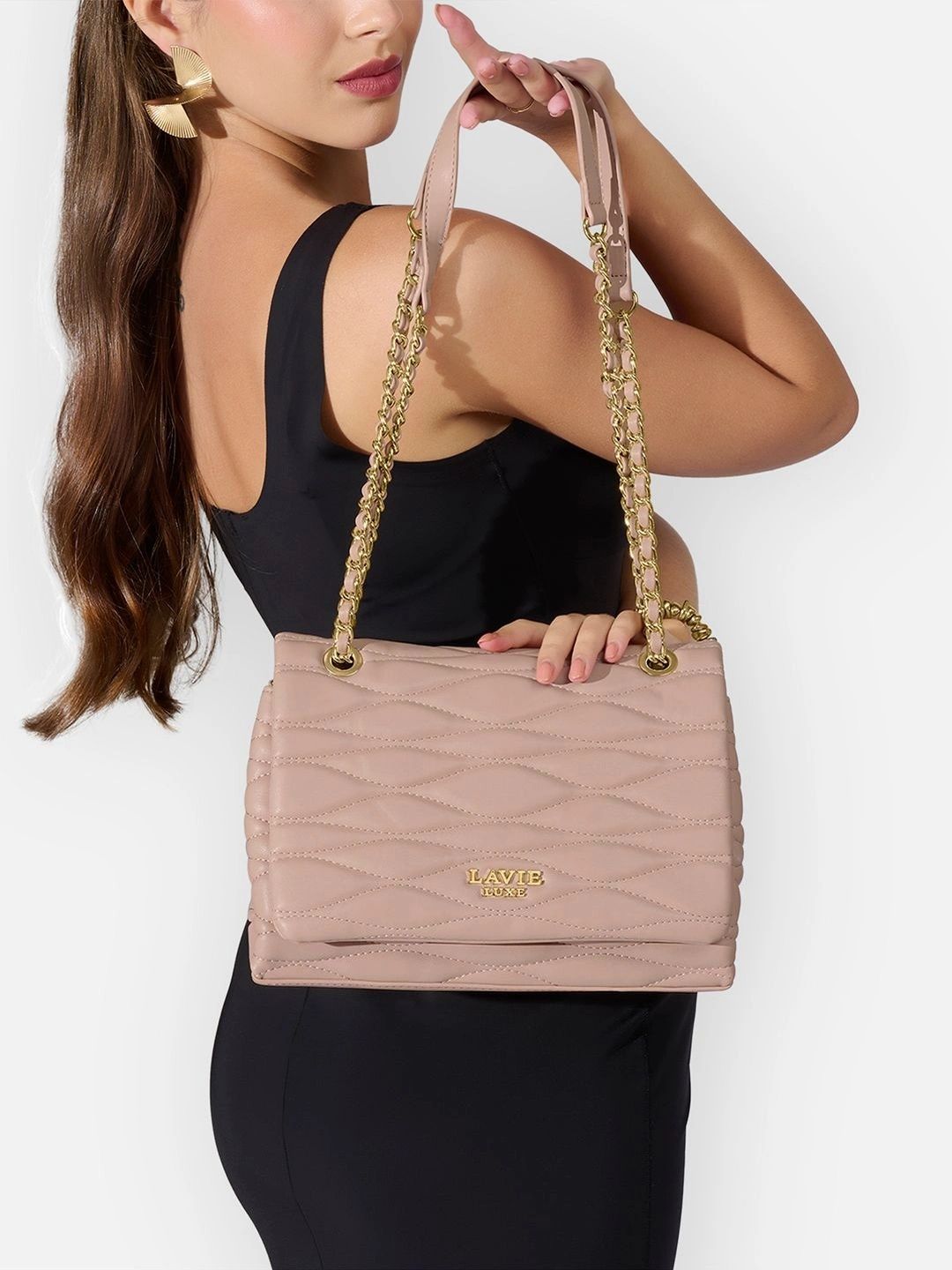 LAVIE LUXE Women Lucie Quilted Medium Flap Sling Bag-picture-45