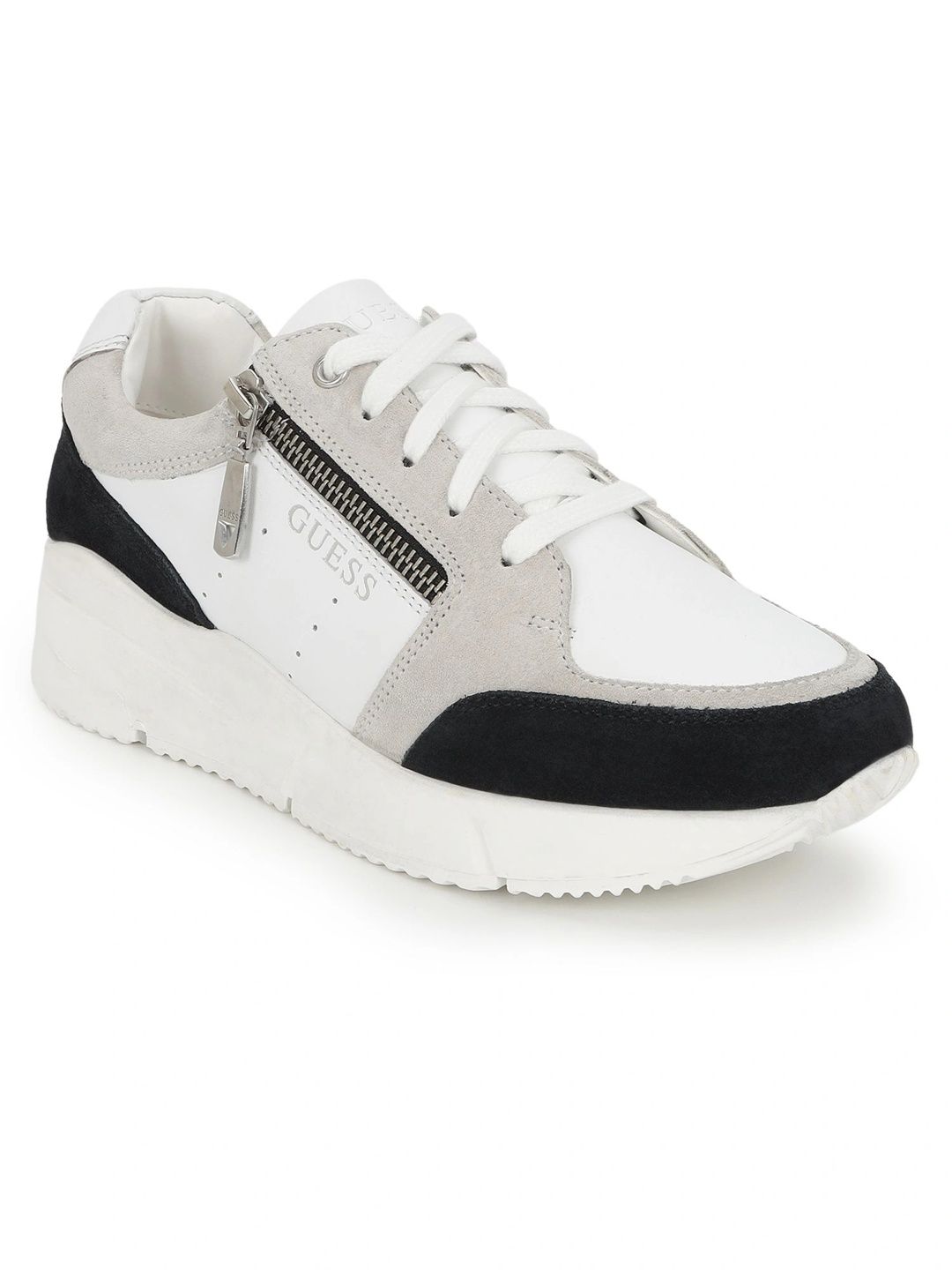 GUESS Women Colourblocked Leather Sneakers-image-41