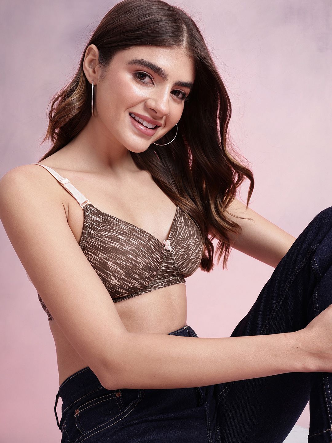 DressBerry Abstract Printed Bra - Full Coverage Lightly Padded-picture-38