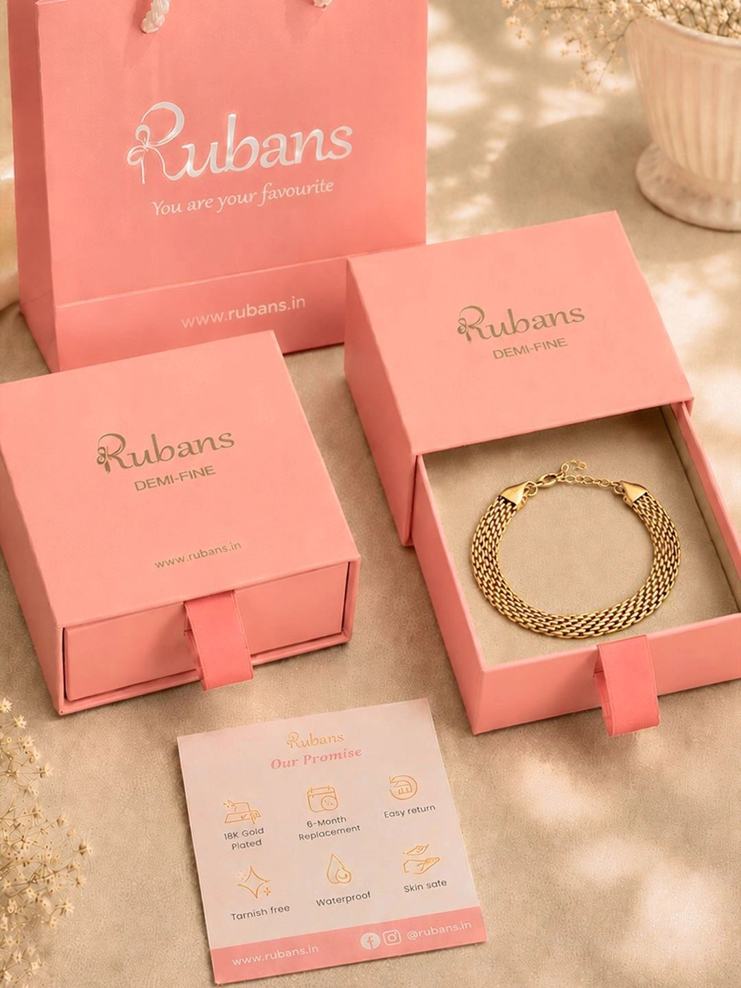 Rubans Demi Fine Gold Plated Stainless Steel Chunky Chain Statement Bracelet-picture-46