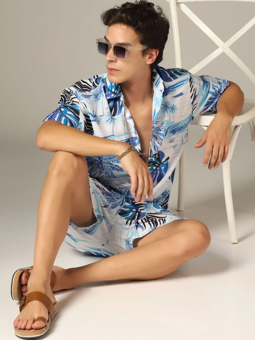 SZN Men Floral Printed High-Rise Shorts-picture-42