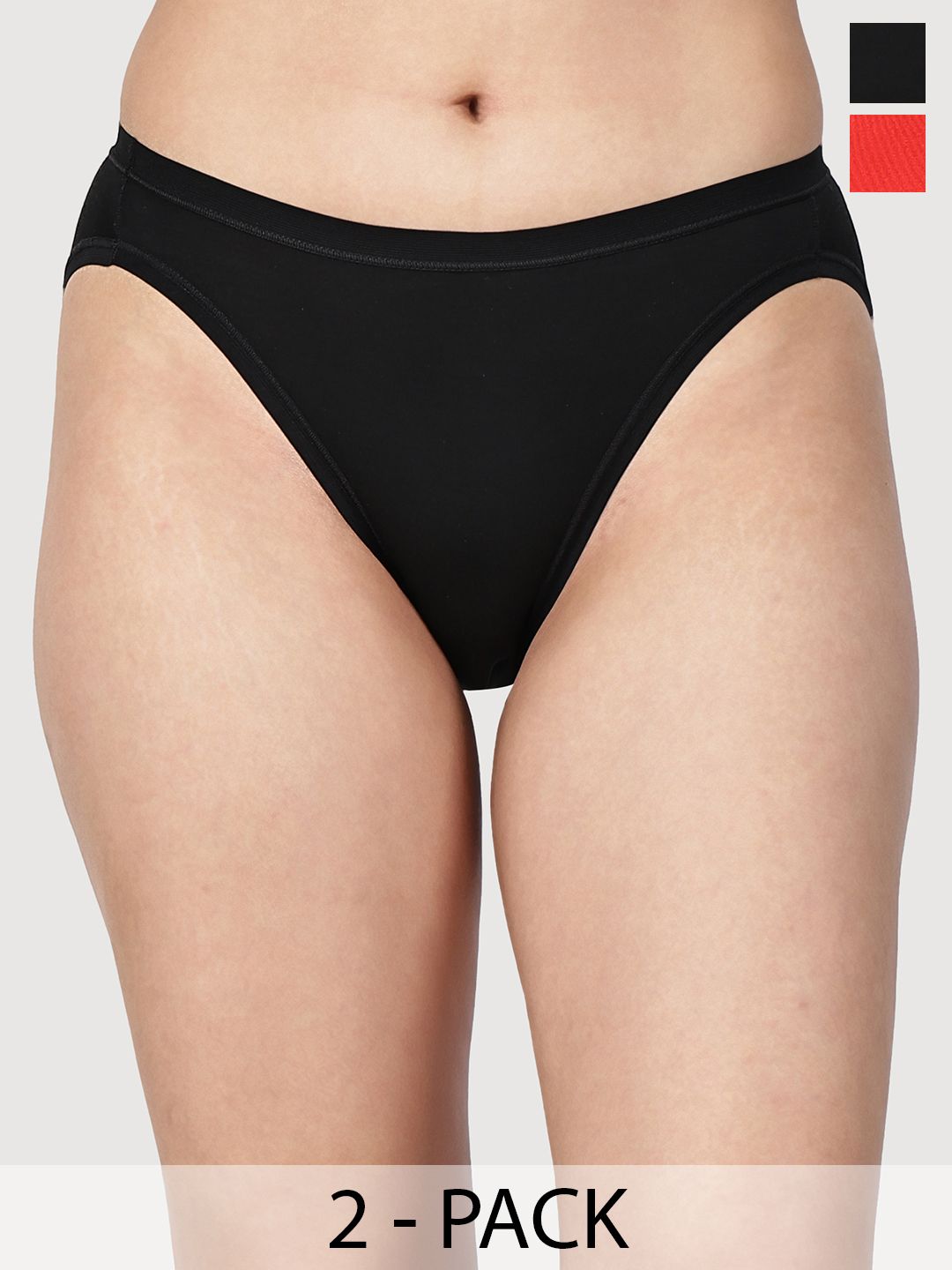 DressBerry Women Pack of 2 Mid-Rise Seamless Micro-Modal Bikini-picture-58