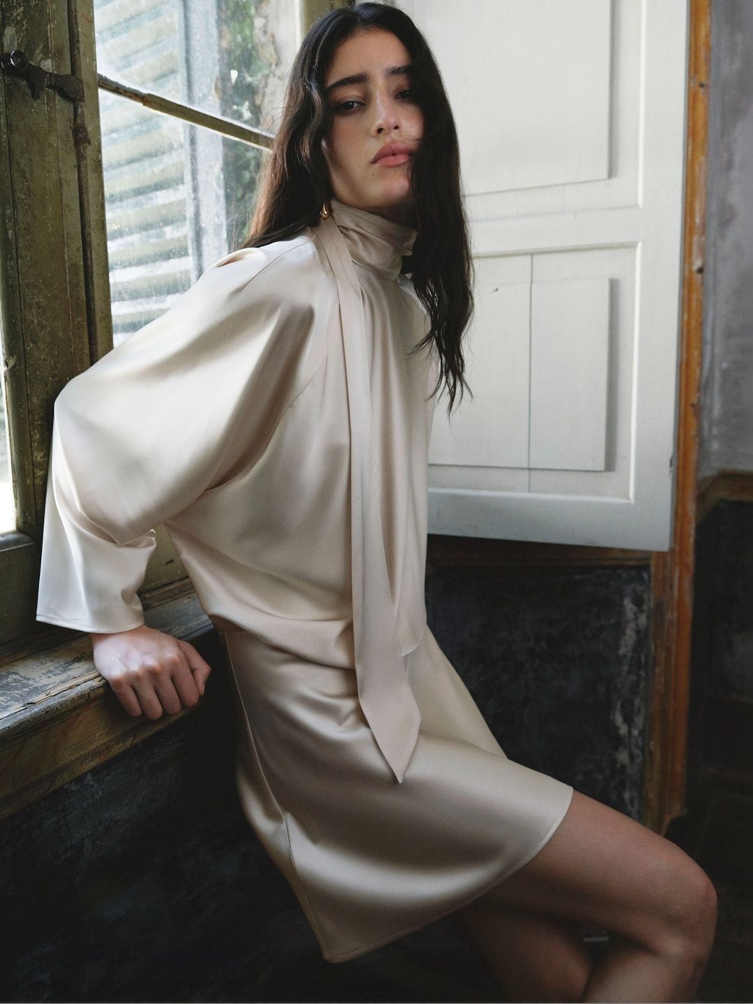 MANGO Scarf Neck Blouson Dress-picture-12