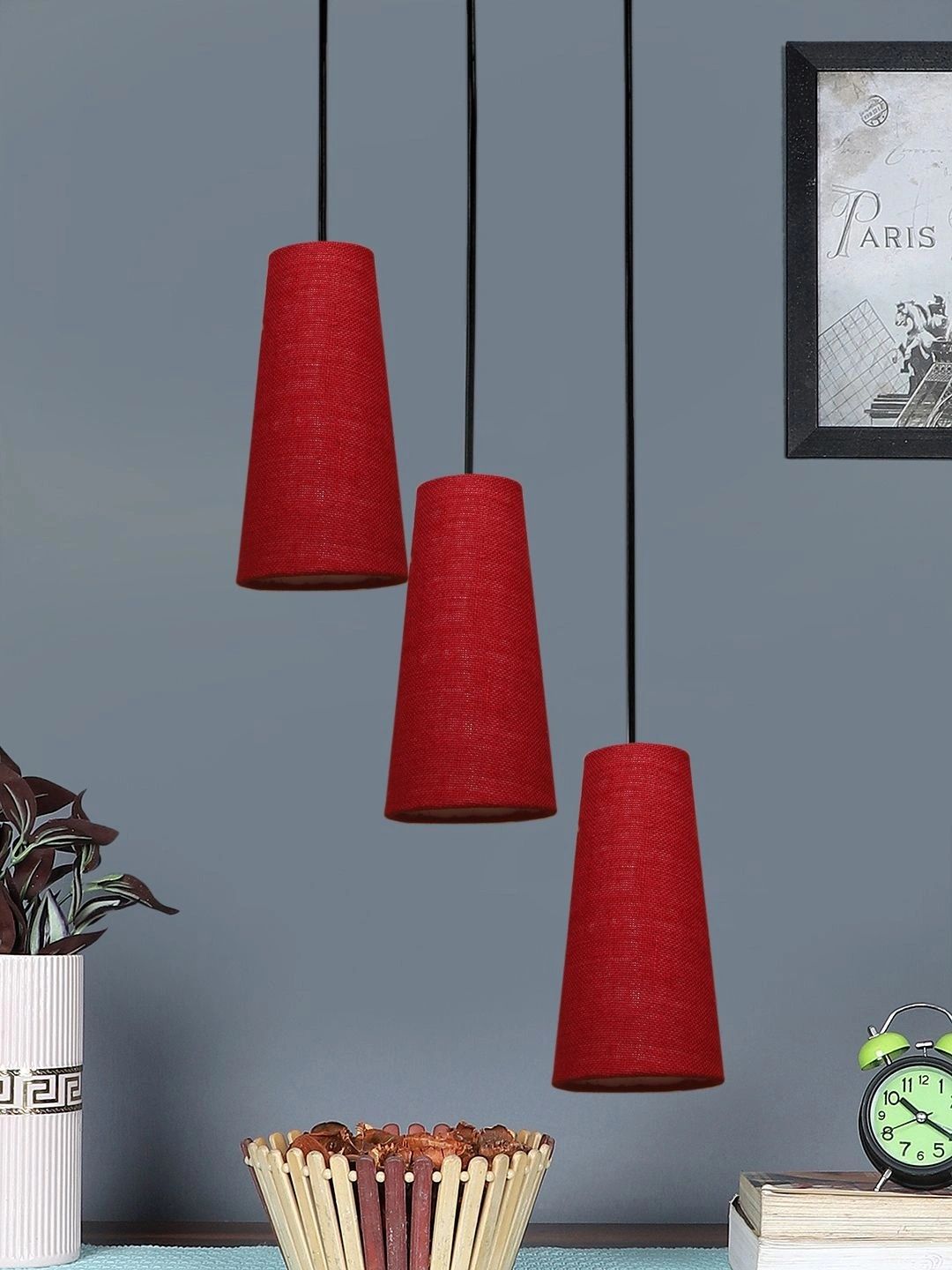 Myntra Elegant Homes Maroon Textured Contemporary Ceiling Lamp-picture-17