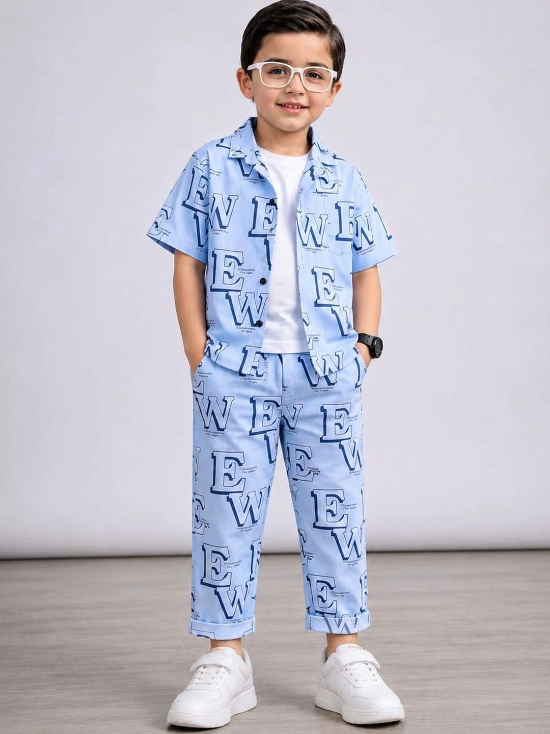 Sagar Impex Unisex Kids Printed Shirt with Trousers-picture-0