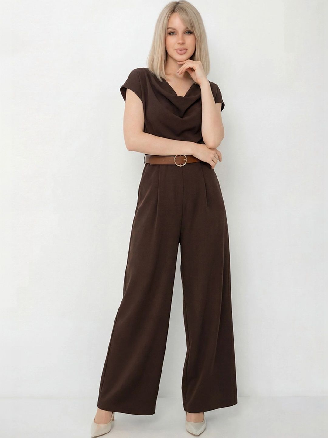 LULU & SKY Cowl Neck Basic Jumpsuit-picture-50