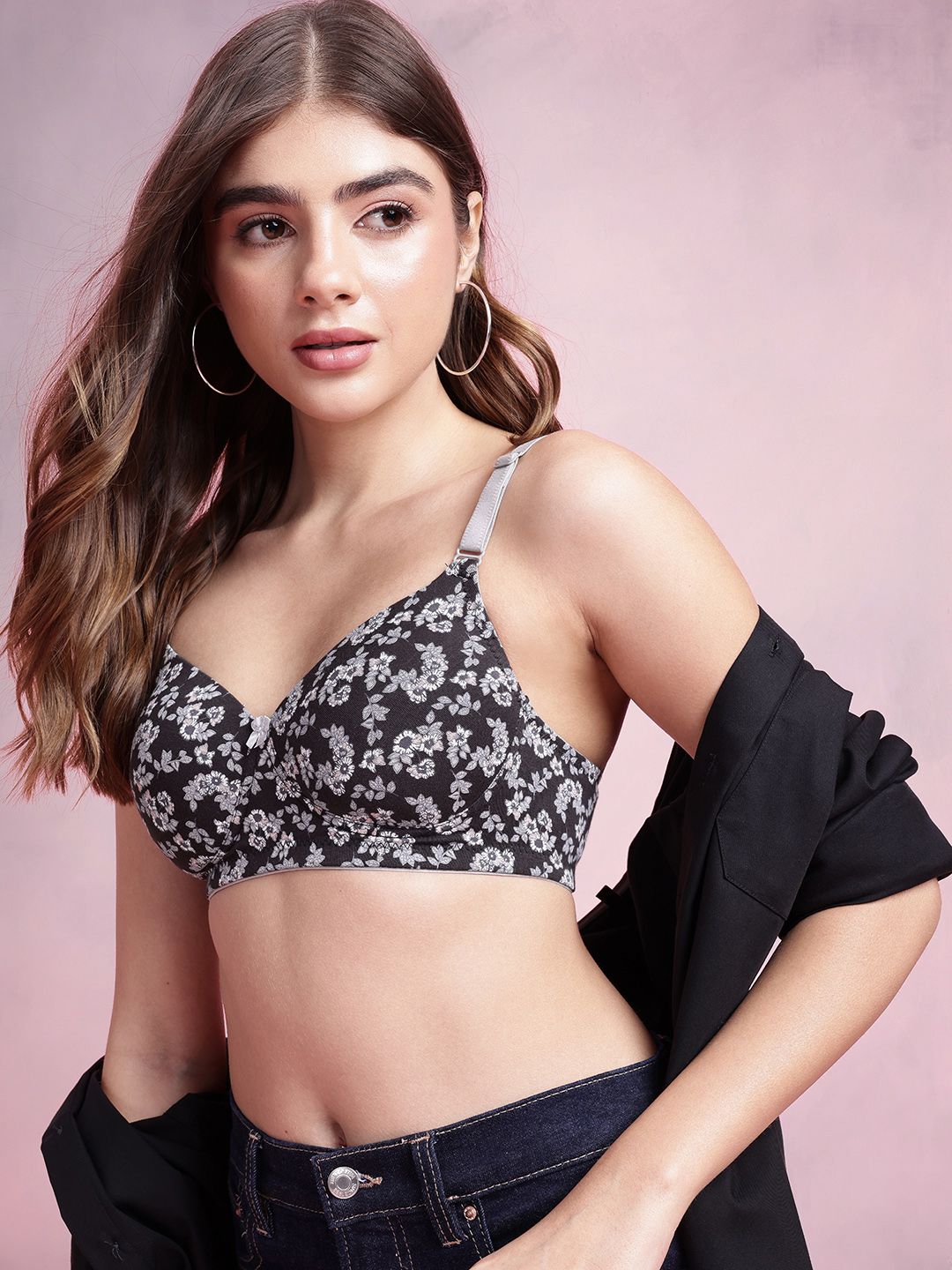DressBerry Floral Printed Bra - Full Coverage Lightly Padded-picture-34