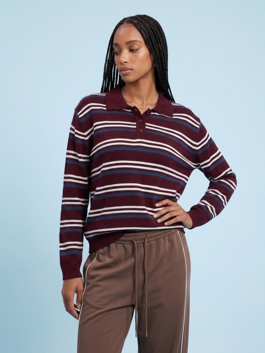 SPORT STREET by glitchez Striped Knitted Pullover-picture-14