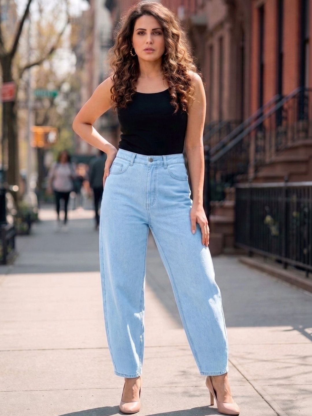 Roadster Women Barrel Fit High-Rise Stretchable Jeans-image-27