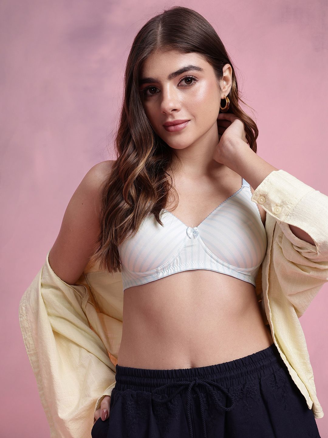 DressBerry Striped Bra - Medium Coverage Lightly Padded-picture-14