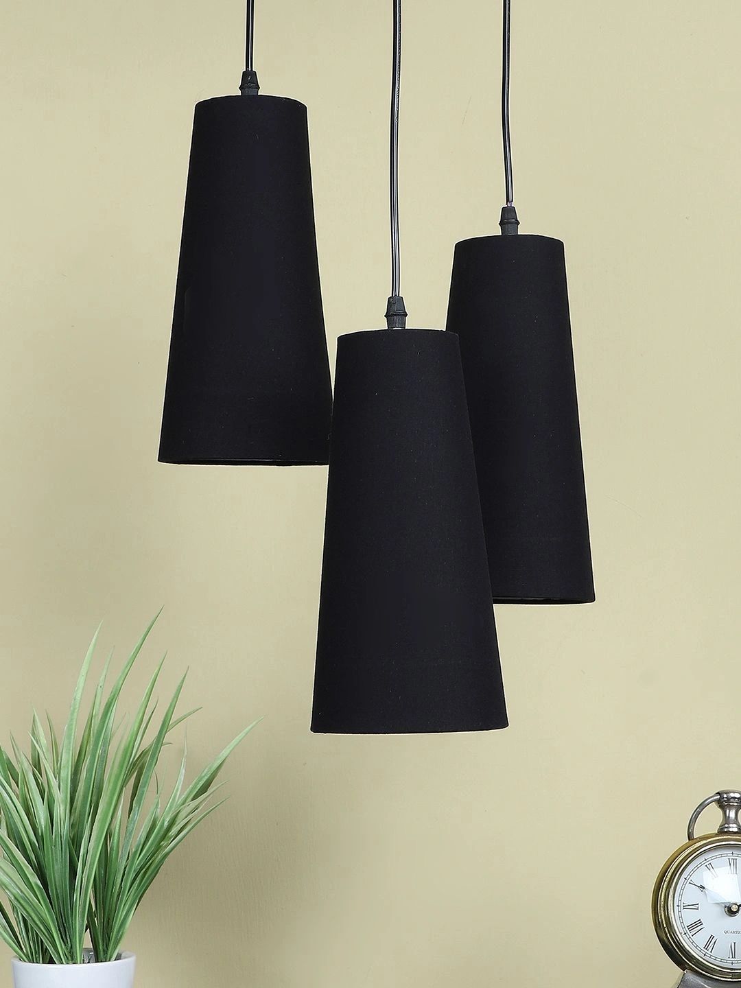 Myntra Elegant Homes Black Textured Contemporary Ceiling Lamp-picture-26