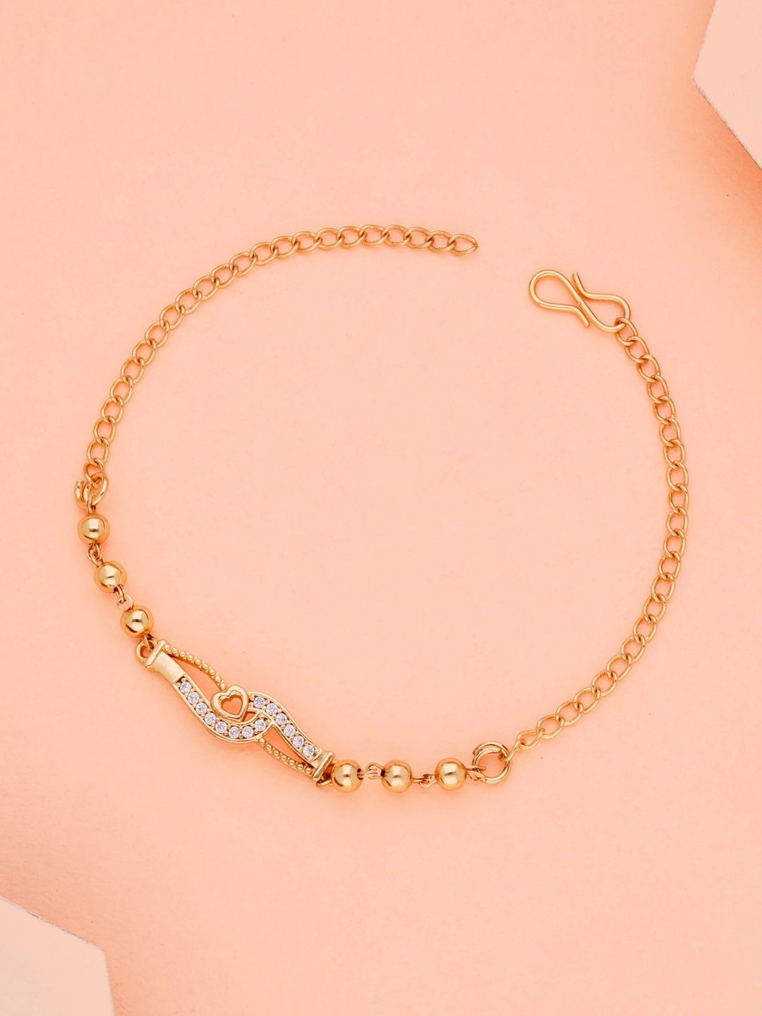 DressBerry Women Brass American Diamond Wraparound Bracelet-image-48