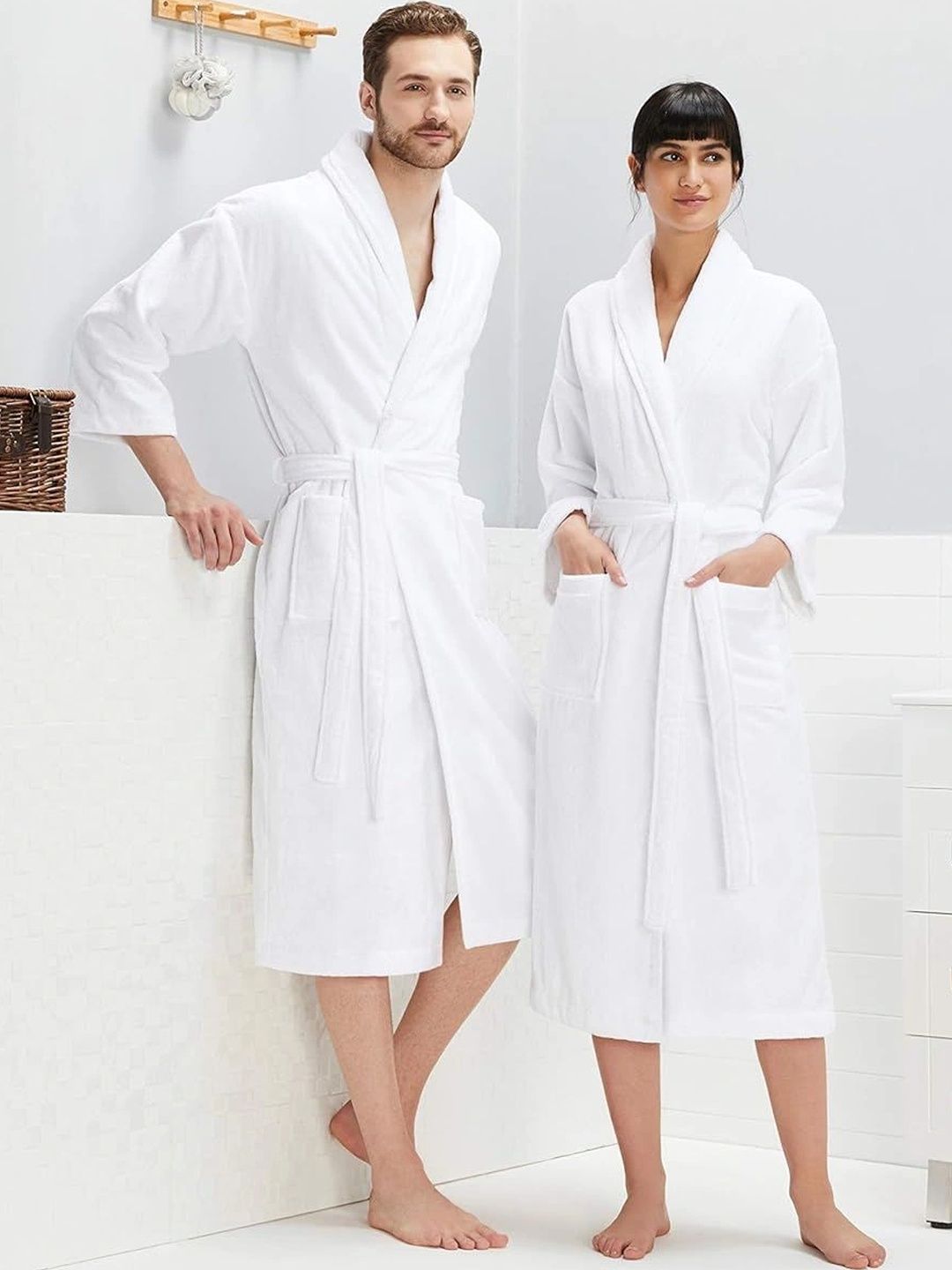 CHICERY Pack Of 2 Knee Length Bath Robe & Wraps-picture-10